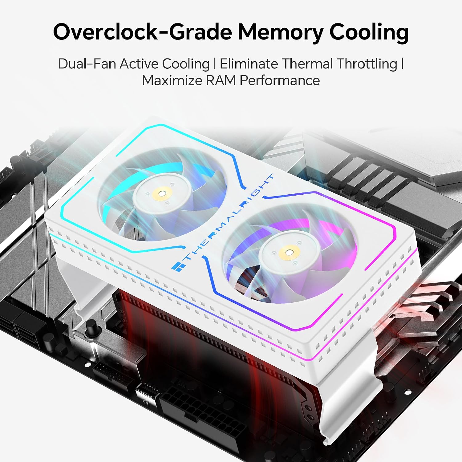 ENFRIADOR PARA RAM THERMALRIGHT MC-2 ARGB CON DOBLE VENTILADOR PWM 3200RPM - 2