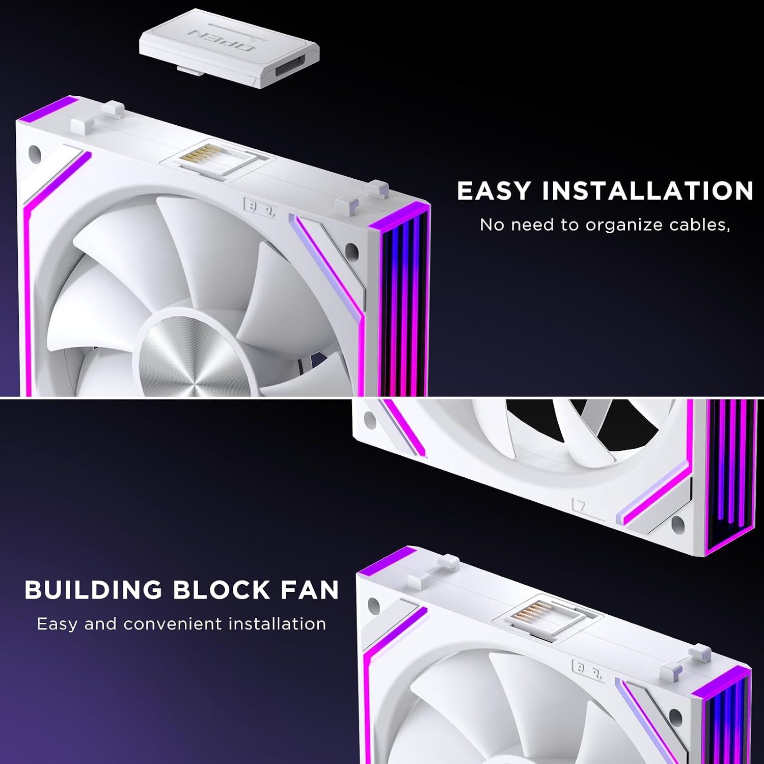 COOLER INTERNO JUNGLE LEOPARD INTERSTELLAR V2 RS 120MM BLANCO PACK 3 - 5