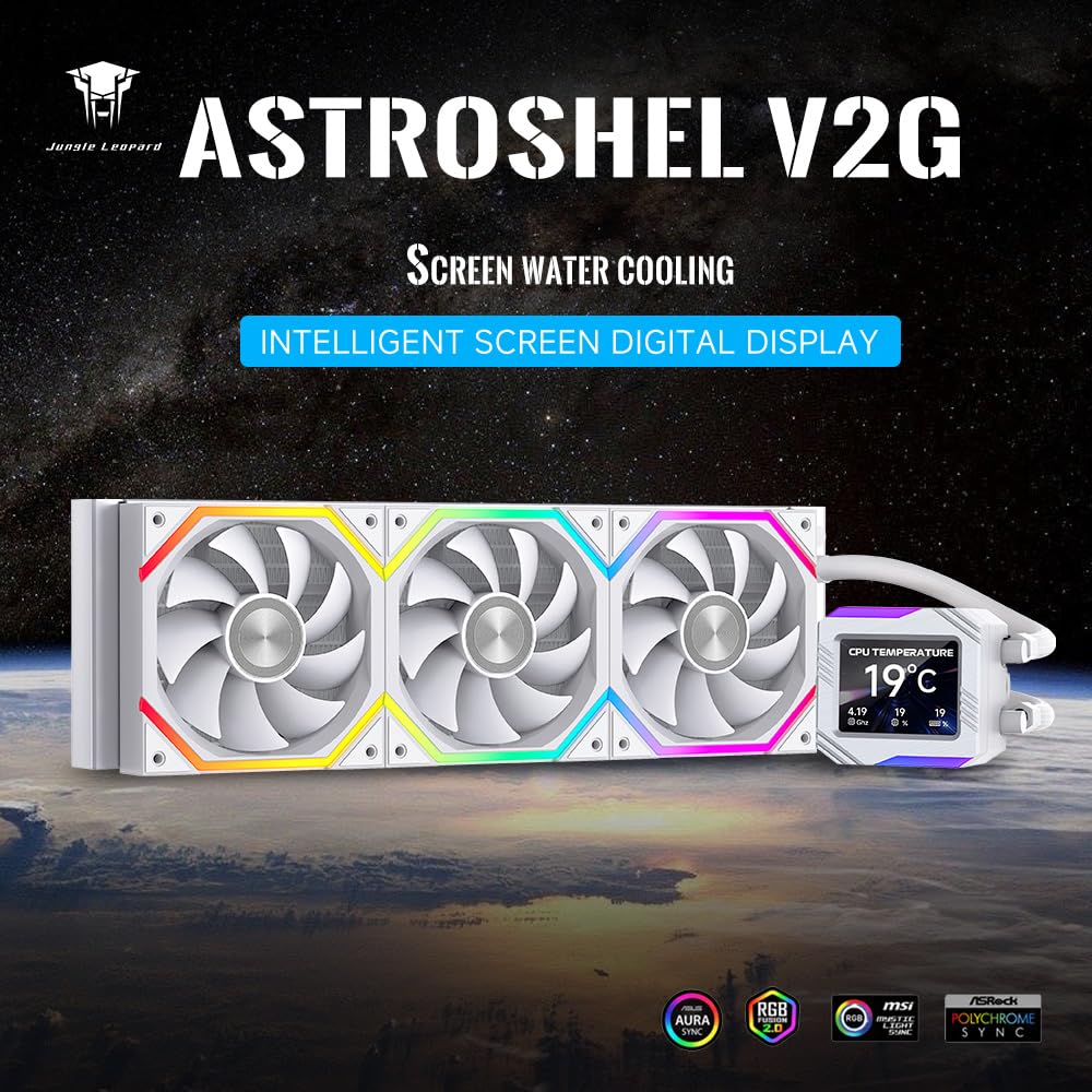 REFRIGERACIÓN LÍQUIDA PARA CPU JUNGLE LEOPARD ASTROSHEL V2G 360 ARGB BLANCO 360MM - 2