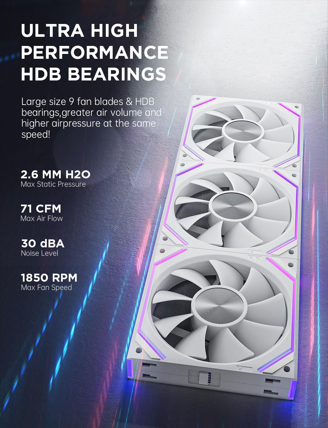 COOLER INTERNO ASIAHORSE DAWN 120MM ARGB PWM 1850RPM 71CFM - 3