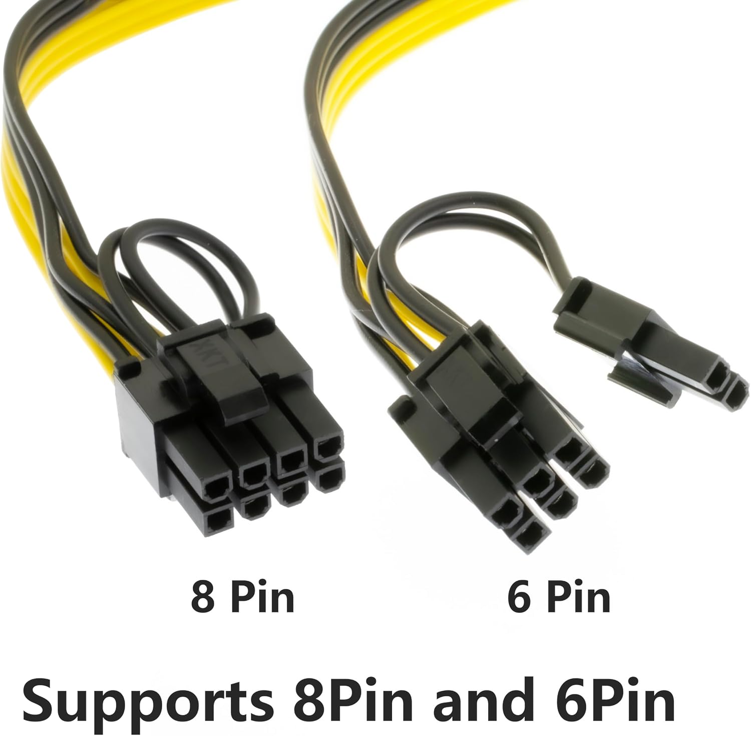 CABLE ADAPTADOR DE ENERGÍA GPU 6 PINES HEMBRA A 8 PINES MACHO YIKAIEN 32 CM - 3