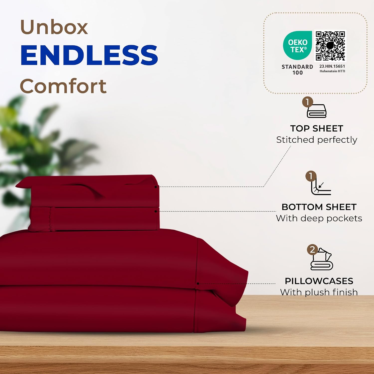 JUEGO DE SÁBANAS THREAD SPREAD EGYPTIAN COTTON KING BURDEO 4 PIEZAS - 3