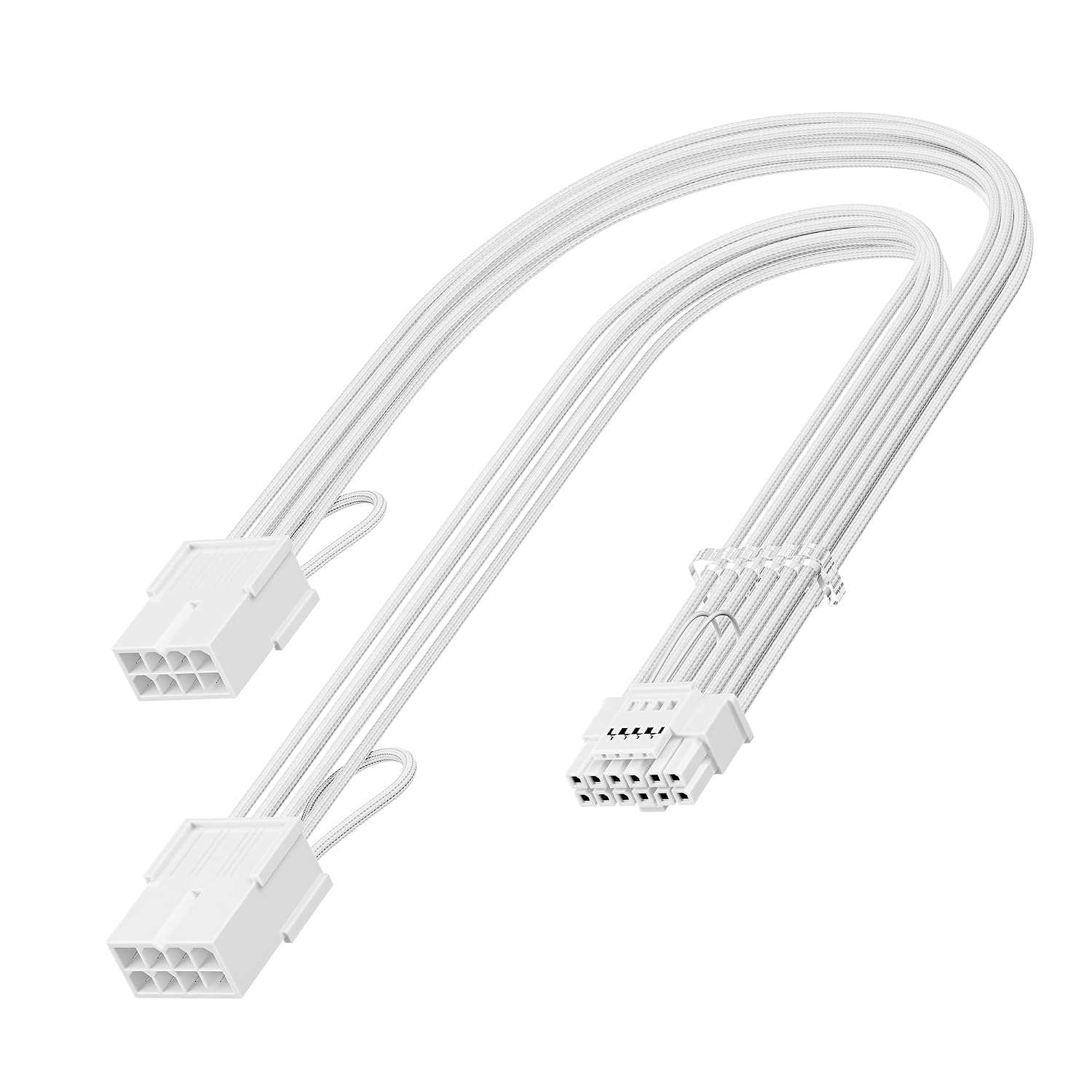 CABLE DE EXTENSIÓN ADAPTADOR FASGEAR 12V-2X6 12VHPWR PCIE 5.1 BLANCO - 1