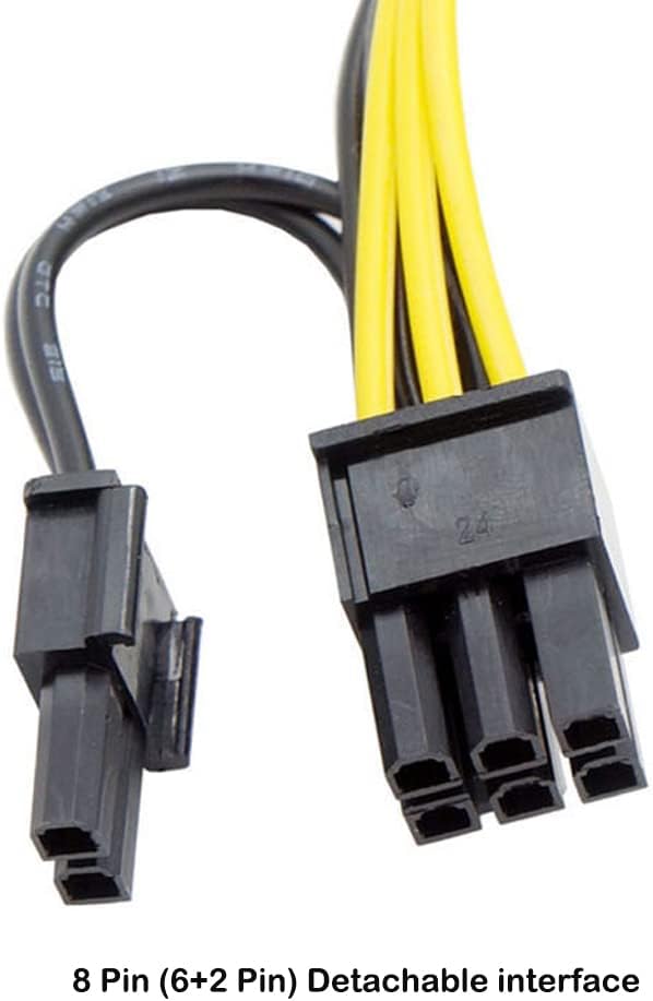 CABLE ADAPTADOR YIKAIEN 4 PIN MOLEX A 8 PIN (6+2 PIN) PARA GPU 22 CM PACK 2 - 5