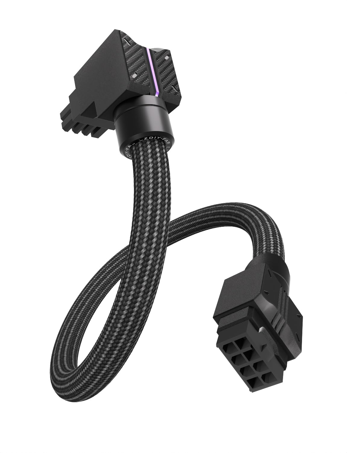 CABLE EXTENSOR GPU 8-PIN ARGB EZDIY-FAB UNIFAS RVS NEGRO - 1