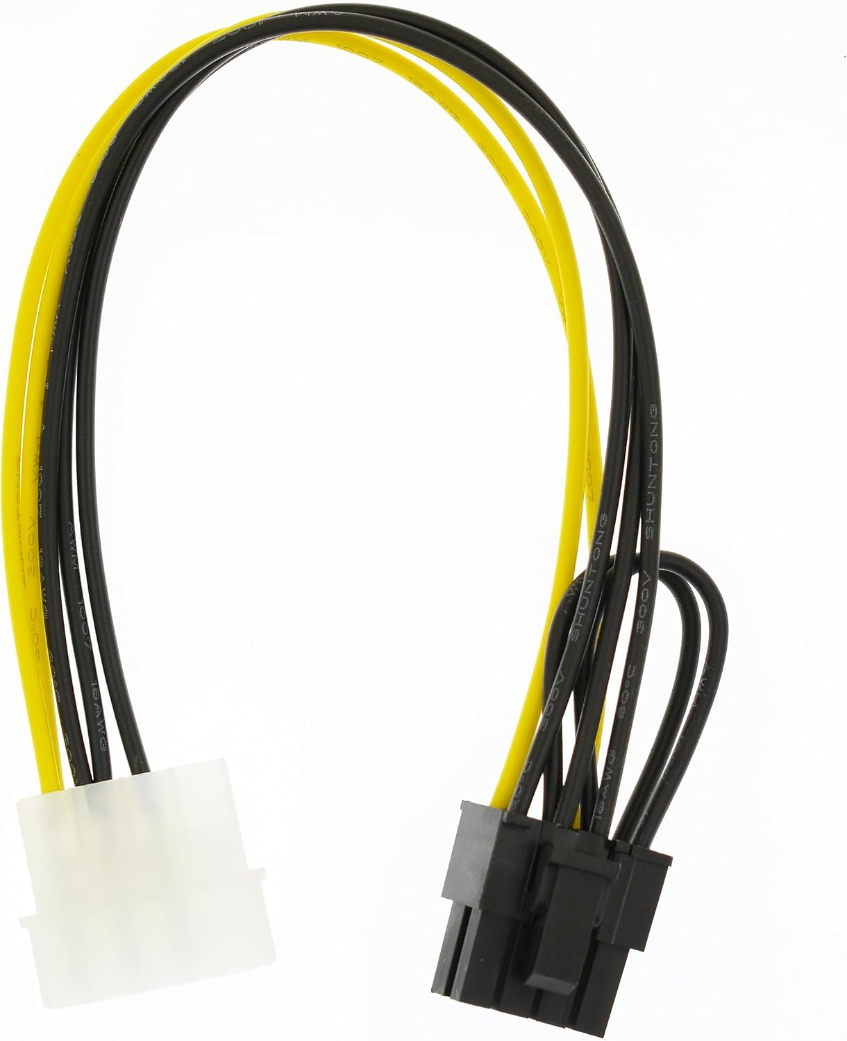 CABLE DE PODER 4 PIN MOLEX A 8 PIN (6+2 PIN) PARA TARJETA GRÁFICA GPU 22 CM - 1