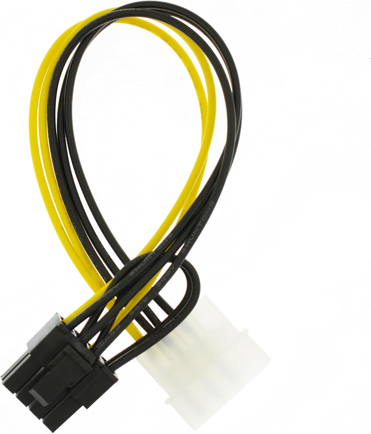 CABLE DE PODER 4 PIN MOLEX A 8 PIN (6+2 PIN) PARA TARJETA GRÁFICA GPU 22 CM - 5