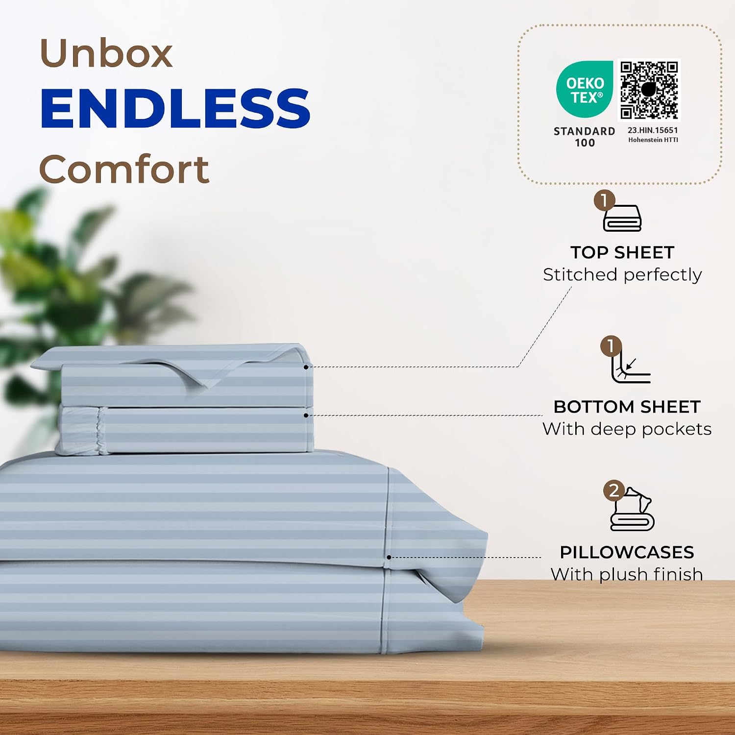 JUEGO DE SÁBANAS THREAD SPREAD EGYPTIAN COTTON KING SIZE 4 PIEZAS AZUL MARINO - 3