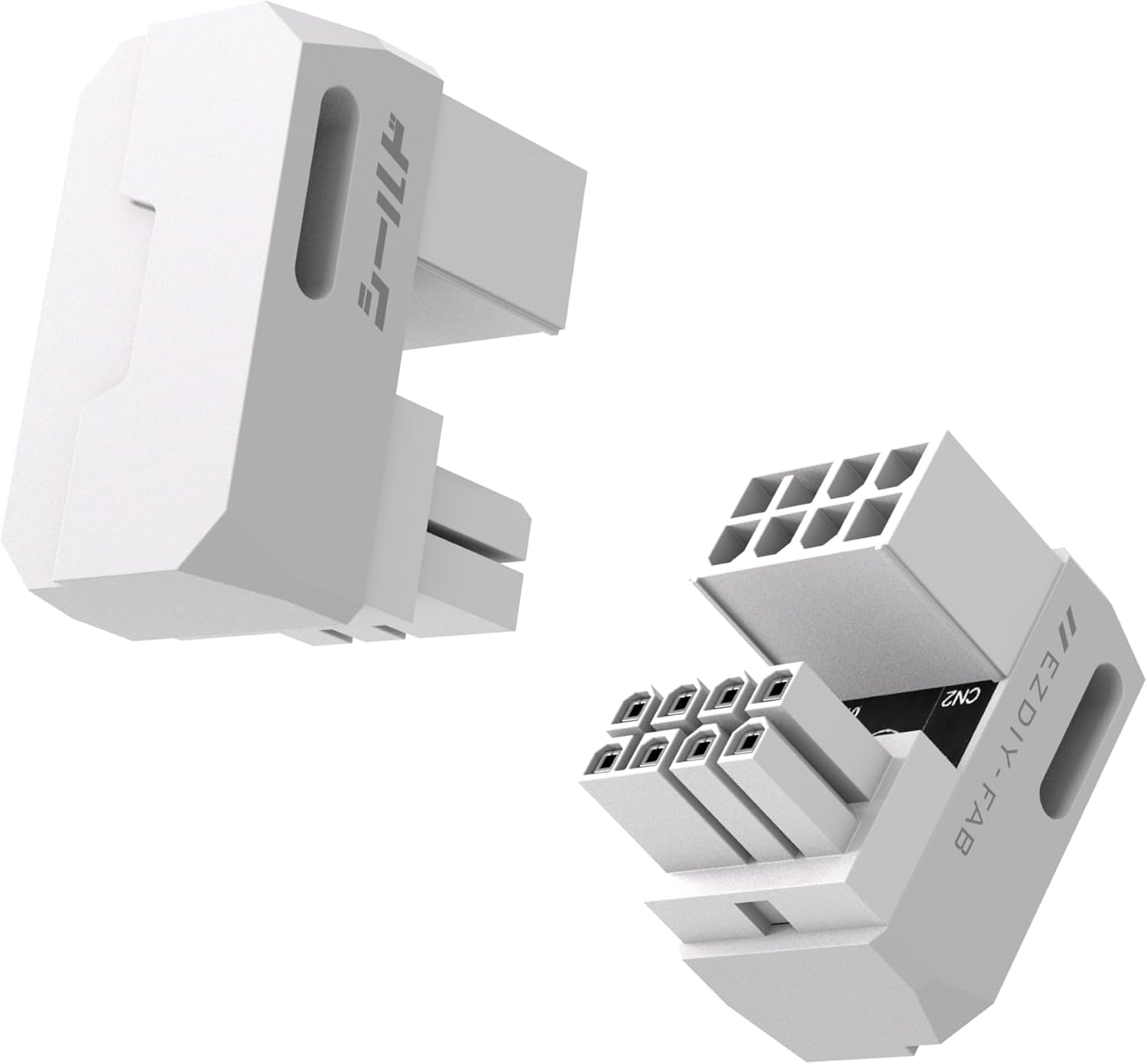 ADAPTADOR PCIE 8-PIN PARA GPU EZDIY-FAB SHIELD 180° BLANCO 2 UNIDADES - 1