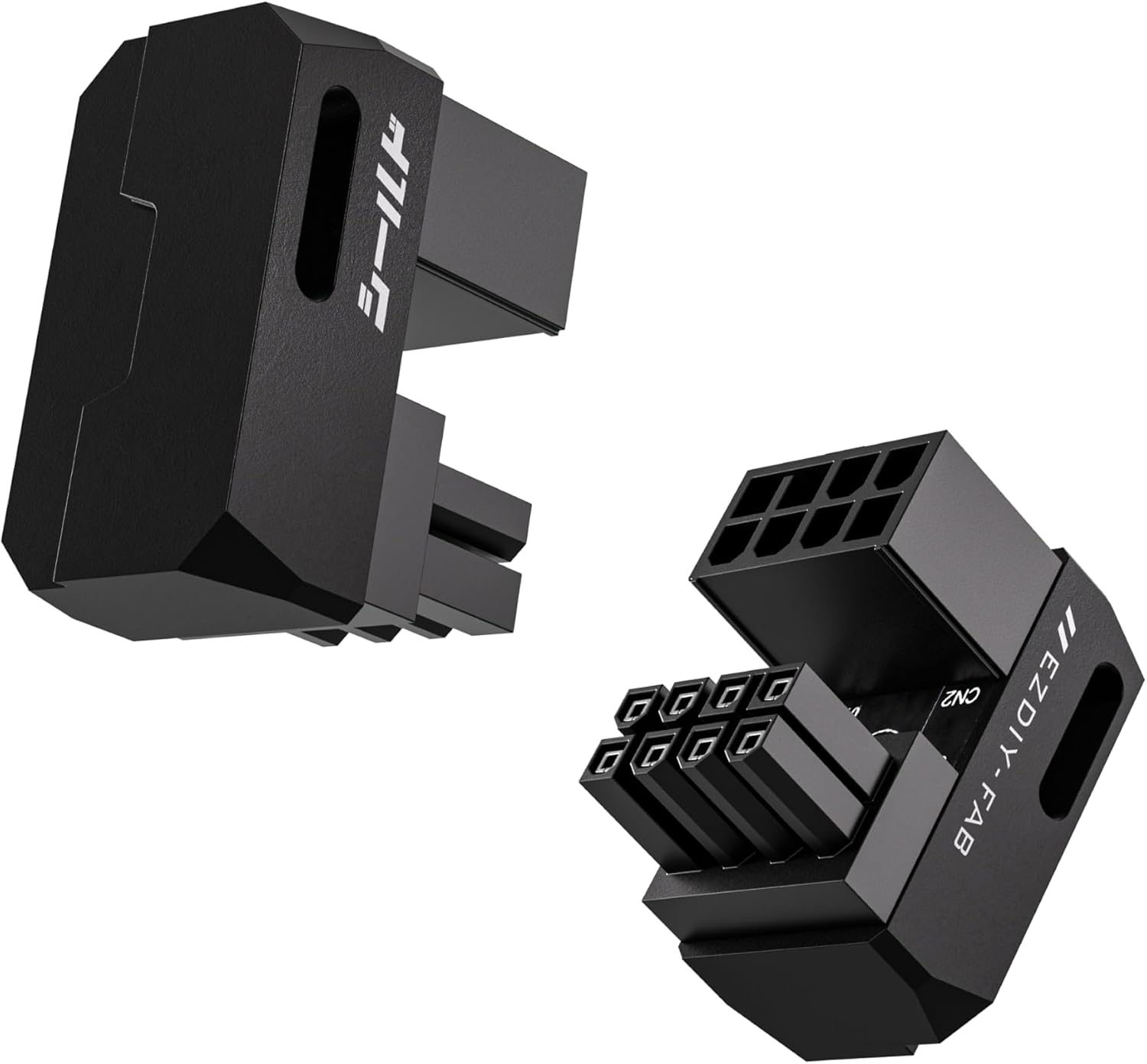 ADAPTADOR PCIE 8-PIN PARA GPU EZDIY-FAB SHIELD 180° RVS NEGRO 2 UNIDADES - 1