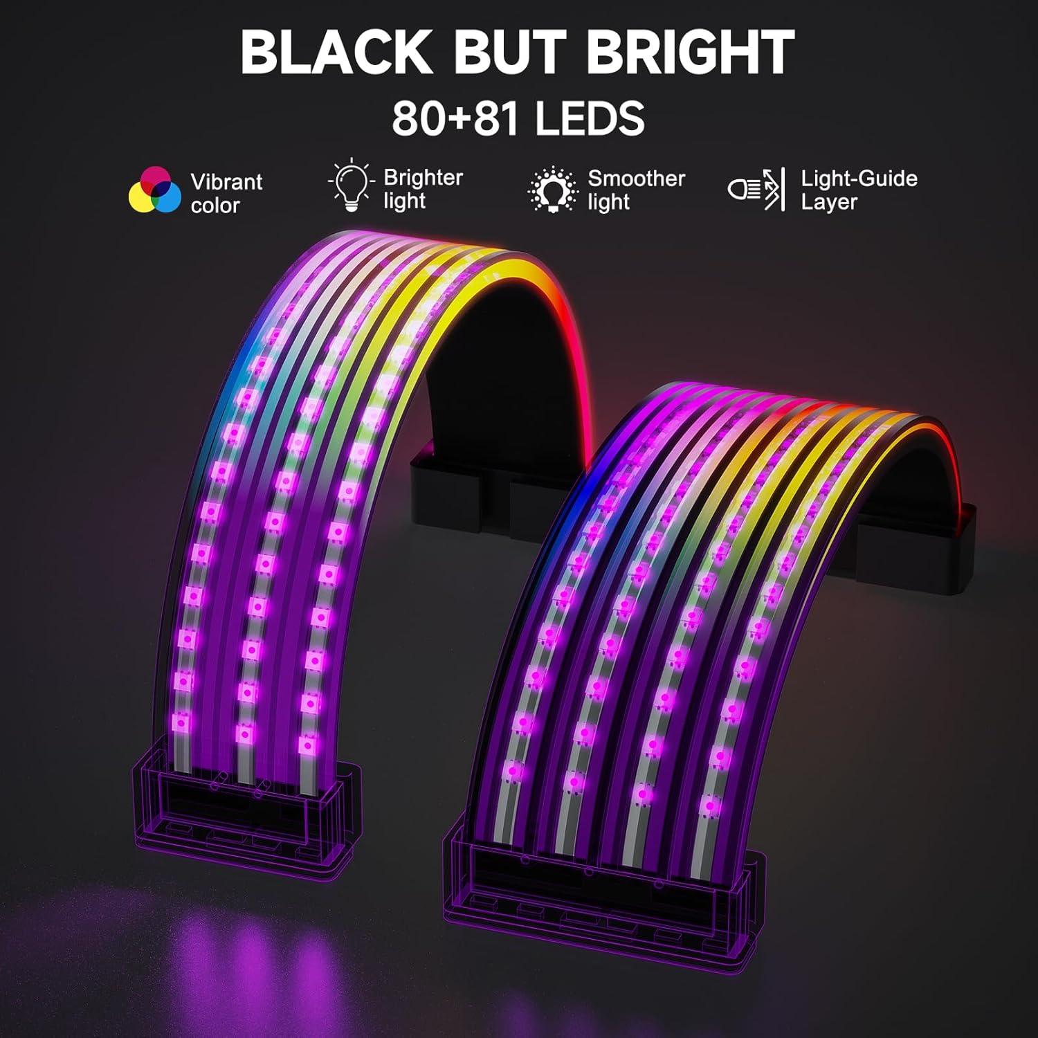 CINTAS LED ARGB PARA CABLES GPU/ATX SIRLYR BLACK 8PIN/12VHPWR Y 24PIN - 3
