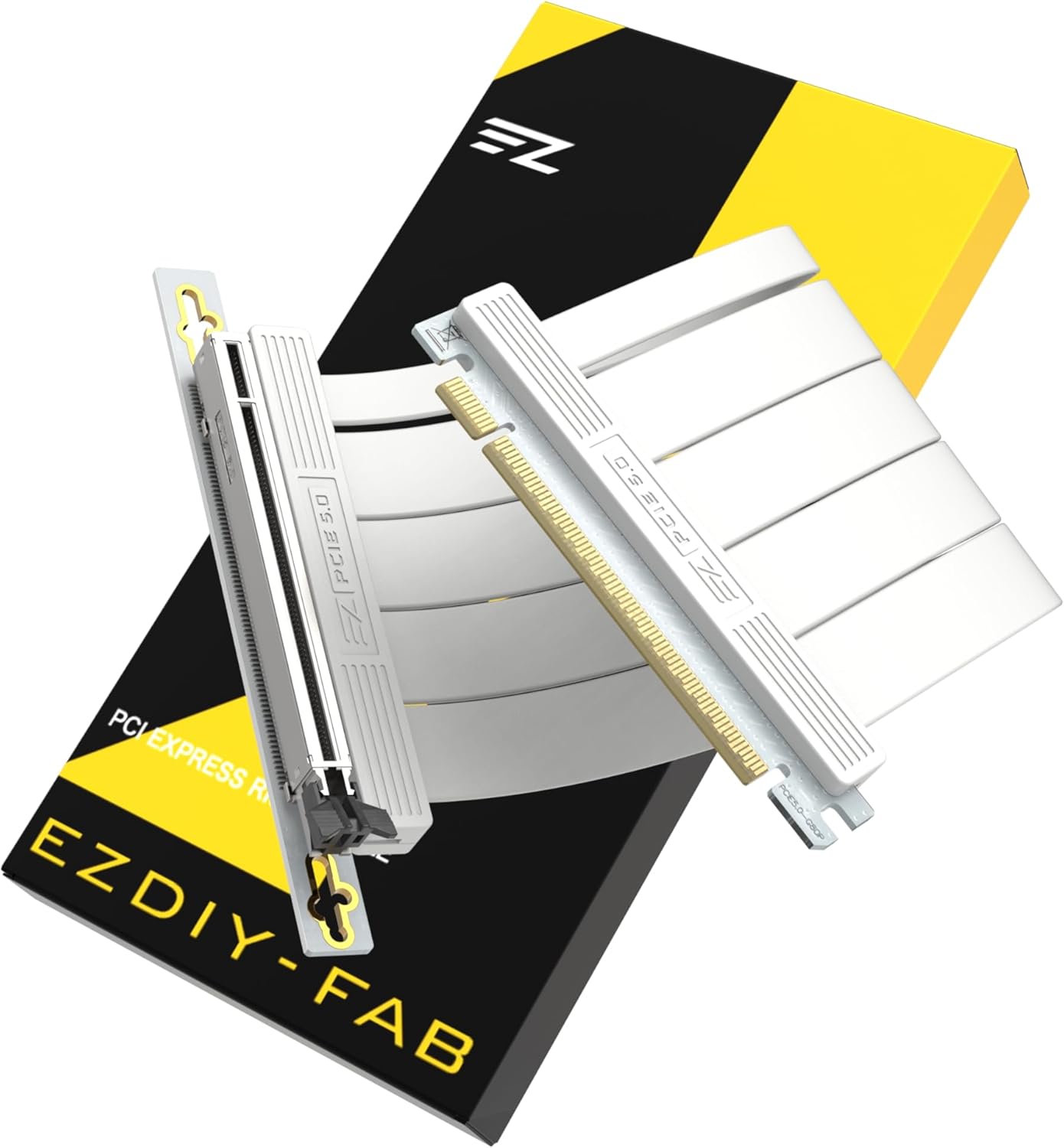 CABLE RISER PCIE 5.0 EZDIY-FAB GEN5 GPU EXTENDER 20CM ÁNGULO RECTO BLANCO - 1