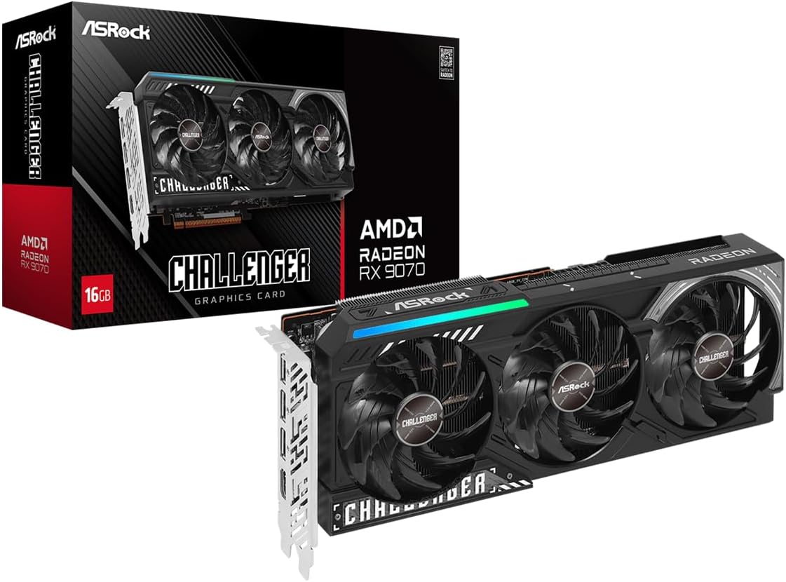 TARJETA DE VIDEO ASROCK RADEON RX 9070 CHALLENGER 16GB OC - 1