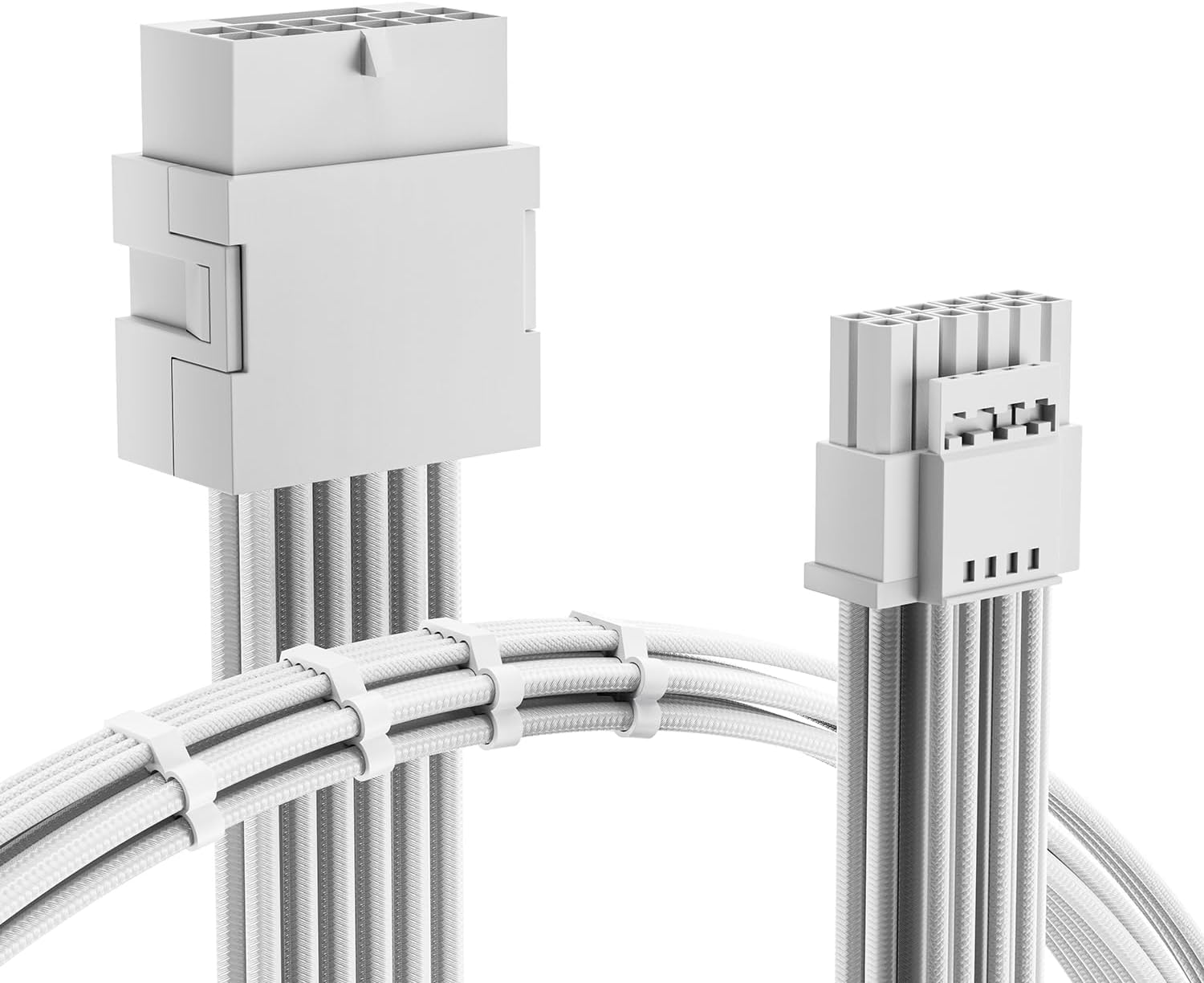 CABLE ADAPTADOR DE EXTENSIÓN ASIAHORSE 12VHPWR 12+4 PINES 30 CM BLANCO - 1