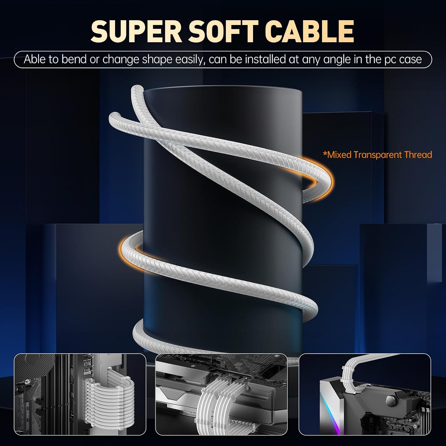 KIT DE EXTENSIÓN DE CABLES PSU ASIAHORSE 16AWG 30 CM - 5