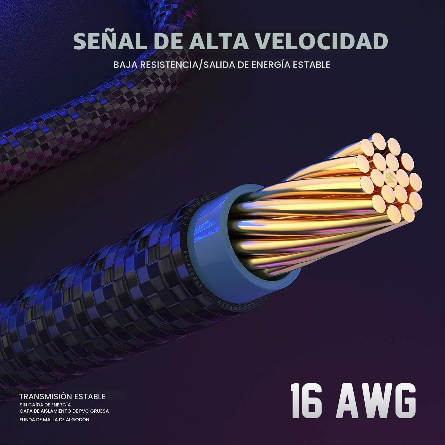 CABLE EXTENSOR PARA FUENTE DE PODER ASIAHORSE 16AWG KIT 1X24-PIN/2X8-PIN (4+4) M/B, 3X8-PIN (6+2) PCI-E 30CM NEGRO - 4