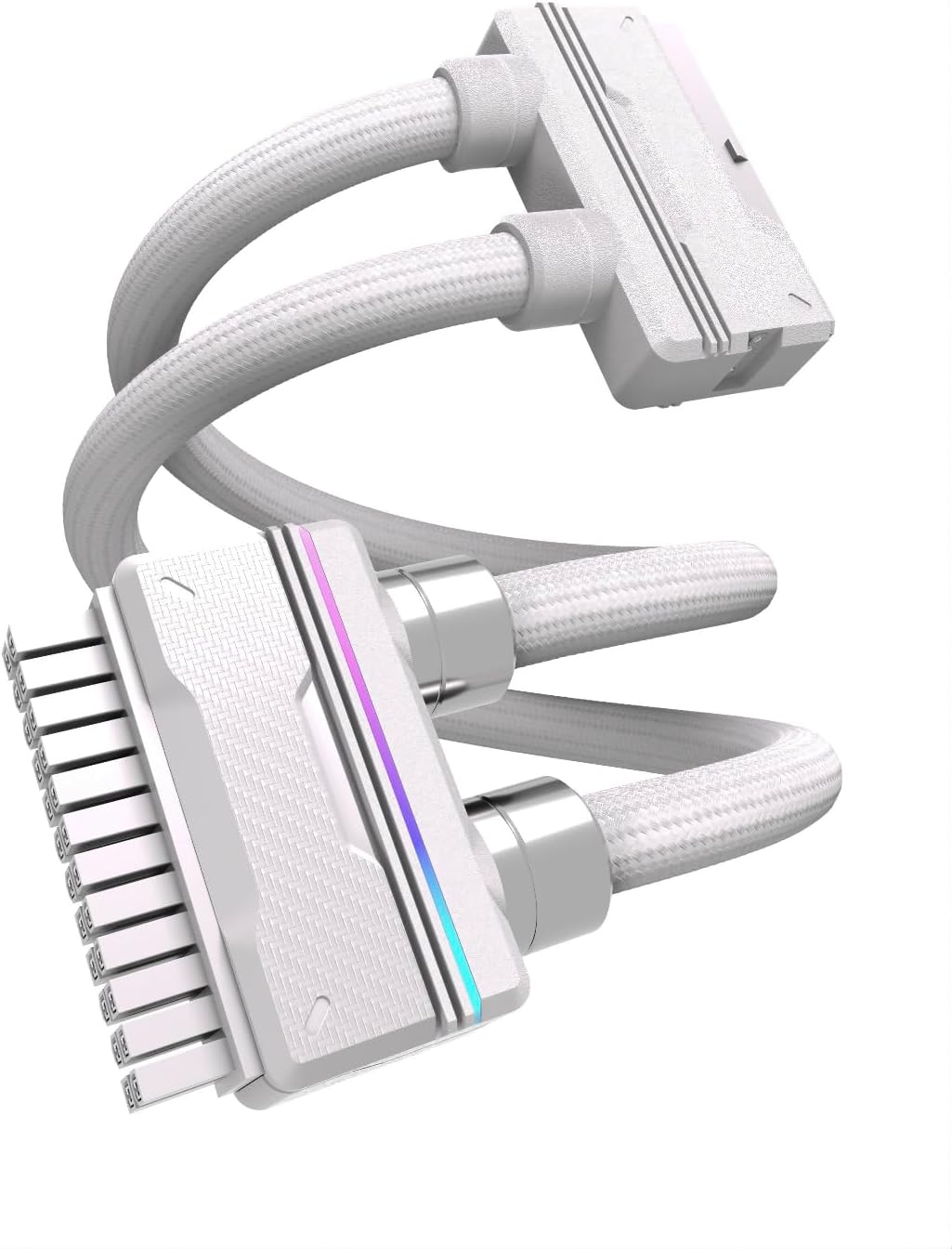 CABLE EXTENSOR DE FUENTE DE PODER EZDIY-FAB UNIFAS ARGB 24 PINES BLANCO - 1