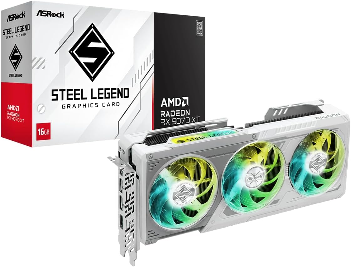 TARJETA DE VIDEO ASROCK RADEON RX 9060 XT STEEL LEGEND 8GB GDDR6 OC - 5