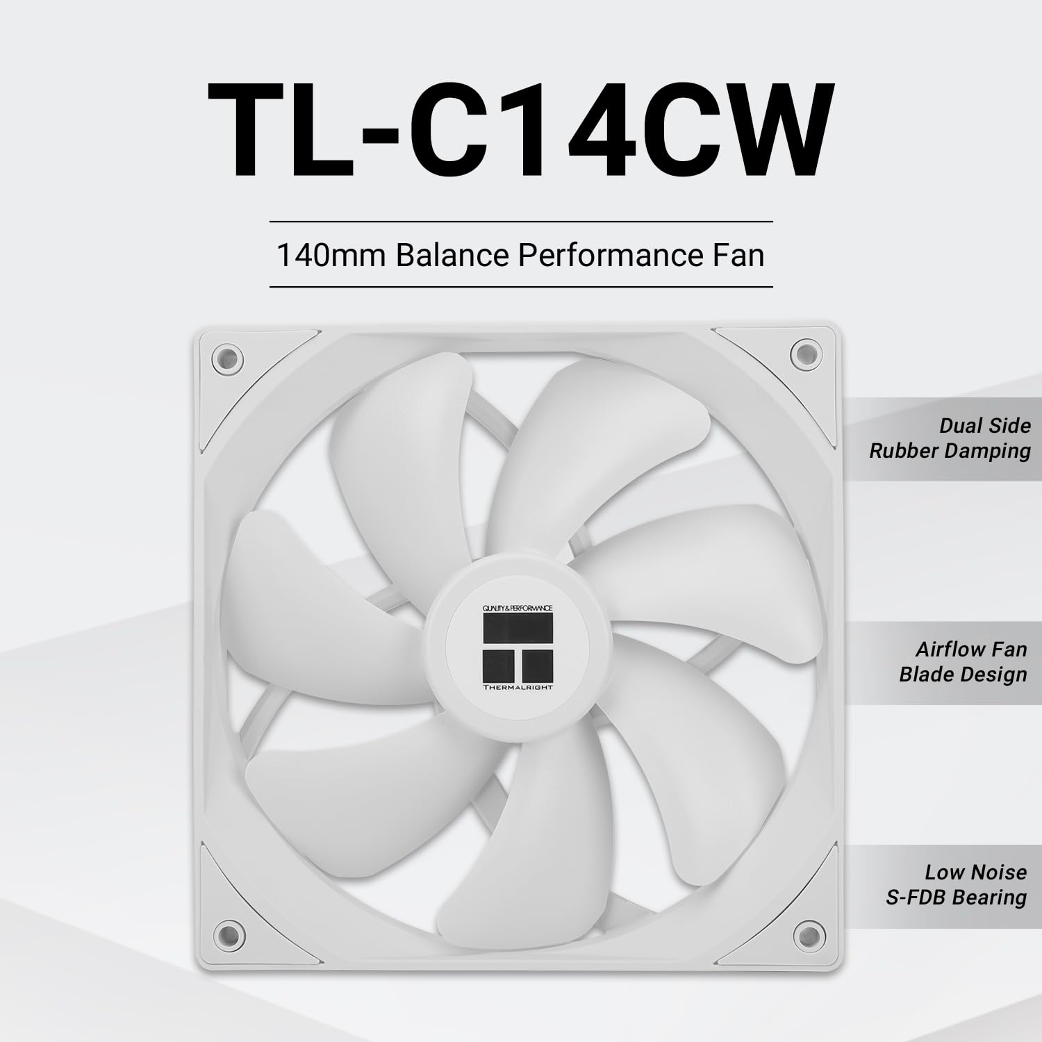 VENTILADOR PARA CPU THERMALRIGHT TL-C14CW 140MM PWM BLANCO - 2