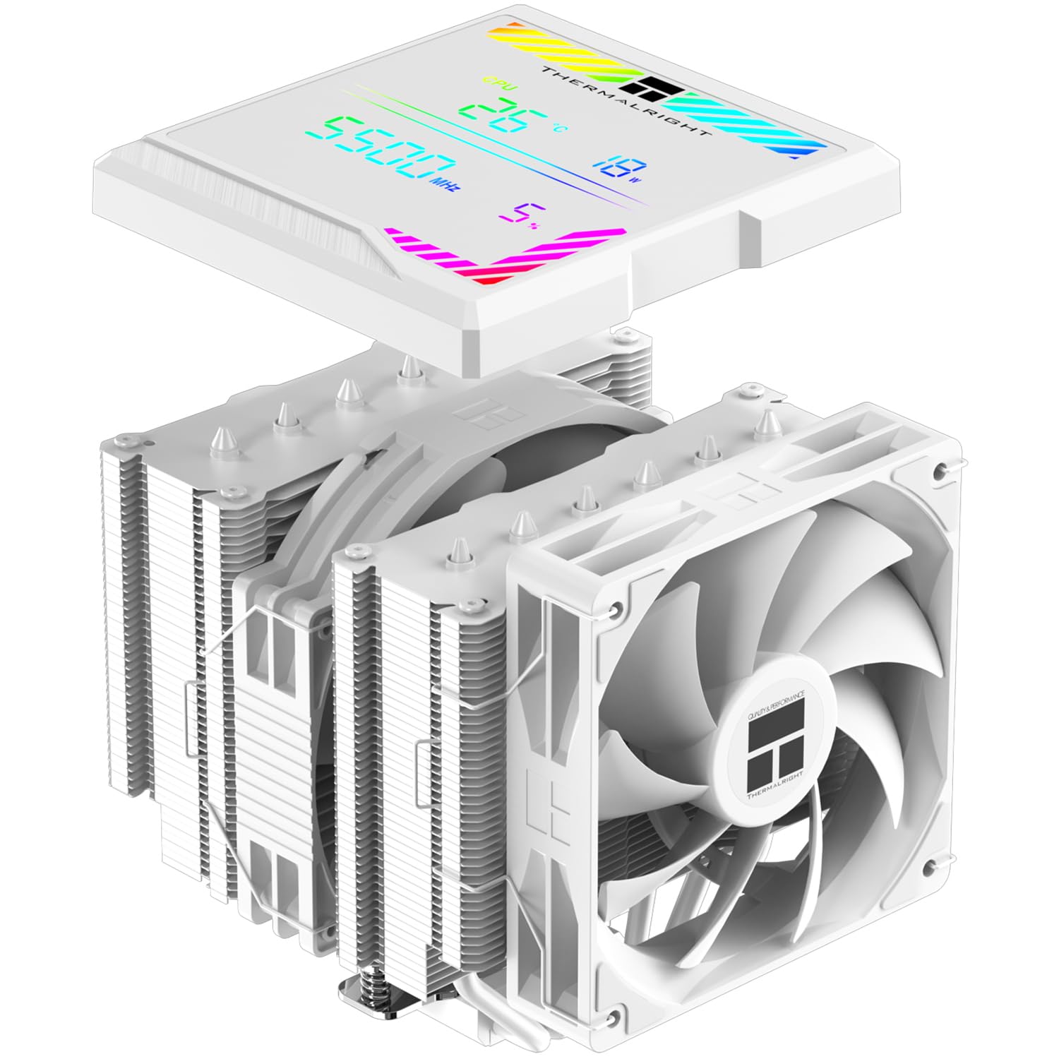 ENFRIADOR DE CPU THERMALRIGHT PEERLESS ASSASSIN 140 DIGITAL BLANCO CON PANTALLA DIGITAL - 1