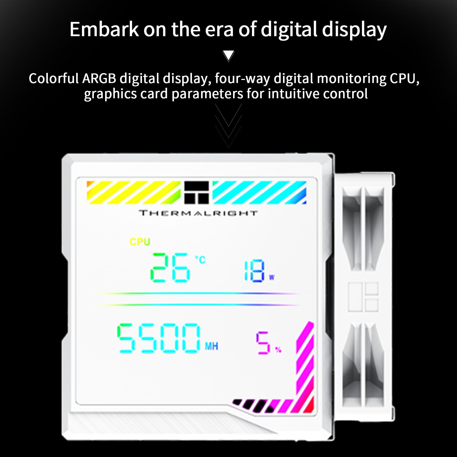 ENFRIADOR DE CPU THERMALRIGHT PEERLESS ASSASSIN 140 DIGITAL BLANCO CON PANTALLA DIGITAL - 2