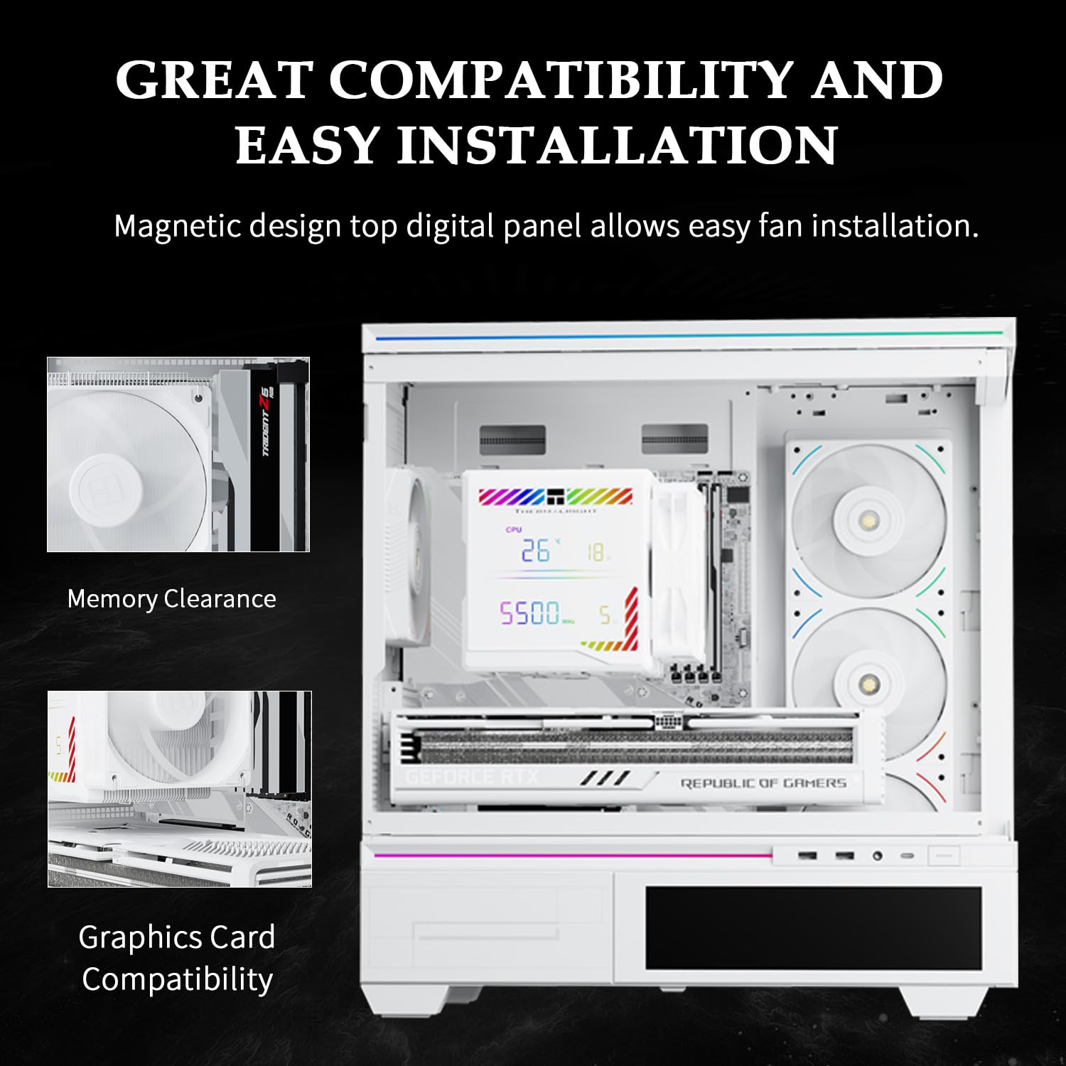 ENFRIADOR DE CPU THERMALRIGHT PEERLESS ASSASSIN 140 DIGITAL BLANCO CON PANTALLA DIGITAL - 5