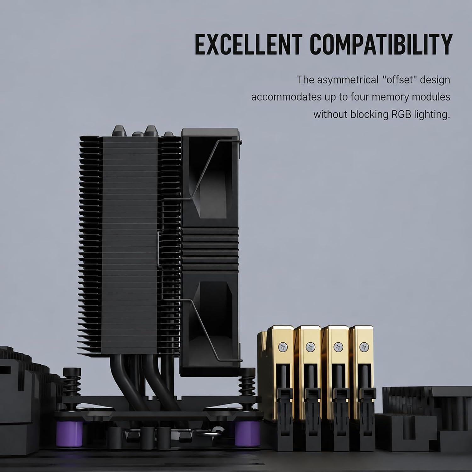 ENFRIADOR DE CPU PROARTIST X400 PRO BLACK 110MM PWM PARA AM5 LGA1700 - 5