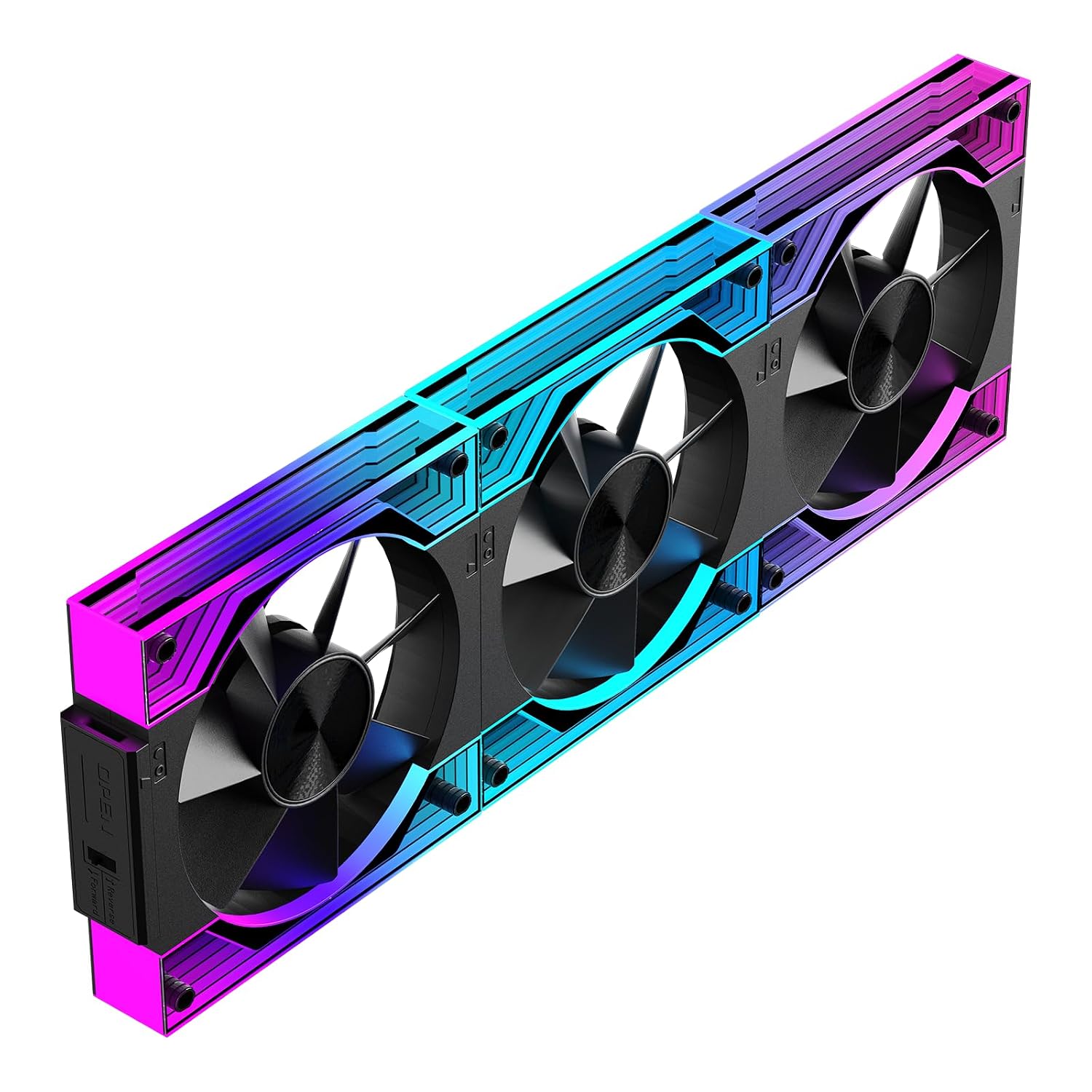 COOLER PARA PC JUNGLE LEOPARD INTERSTELLAR V3 120MM RGB PWM 3 UNIDADES NEGRO - 1
