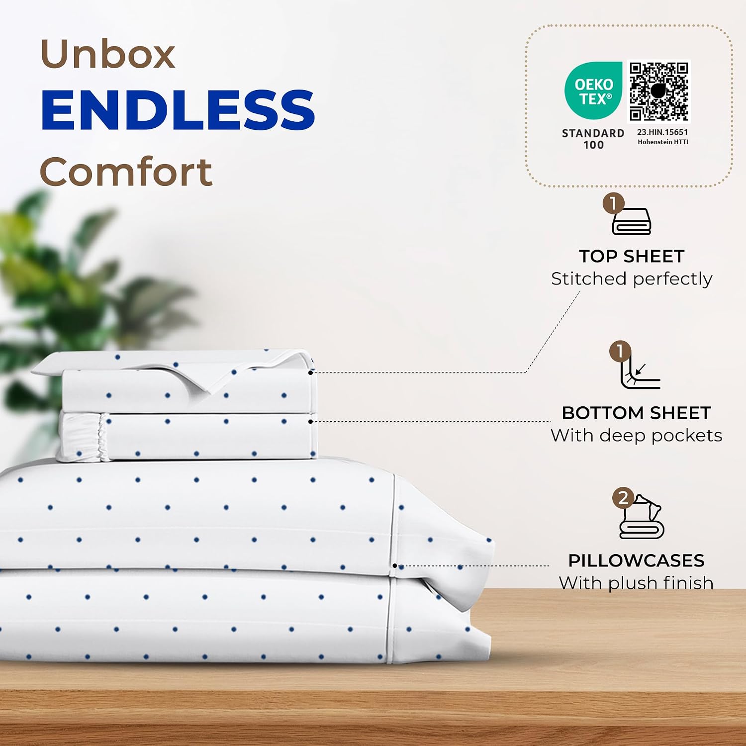 JUEGO DE SÁBANAS THREAD SPREAD EGYPTIAN COTTON KING SIZE 4 PIEZAS AZUL MARINO - 3