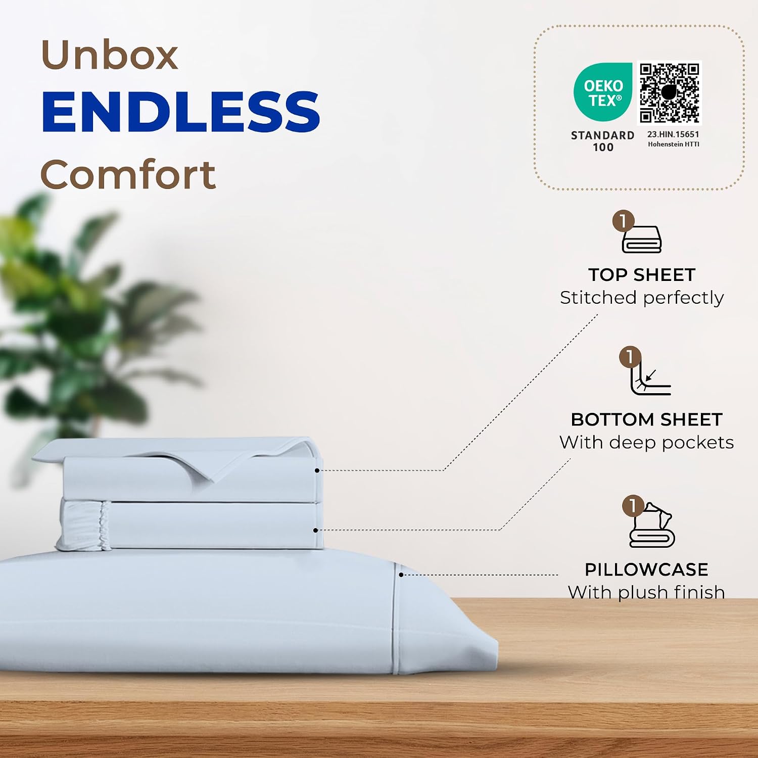 JUEGO DE SÁBANAS THREAD SPREAD EGYPTIAN COTTON KING SIZE 4 PIEZAS AZUL CLARO - 3