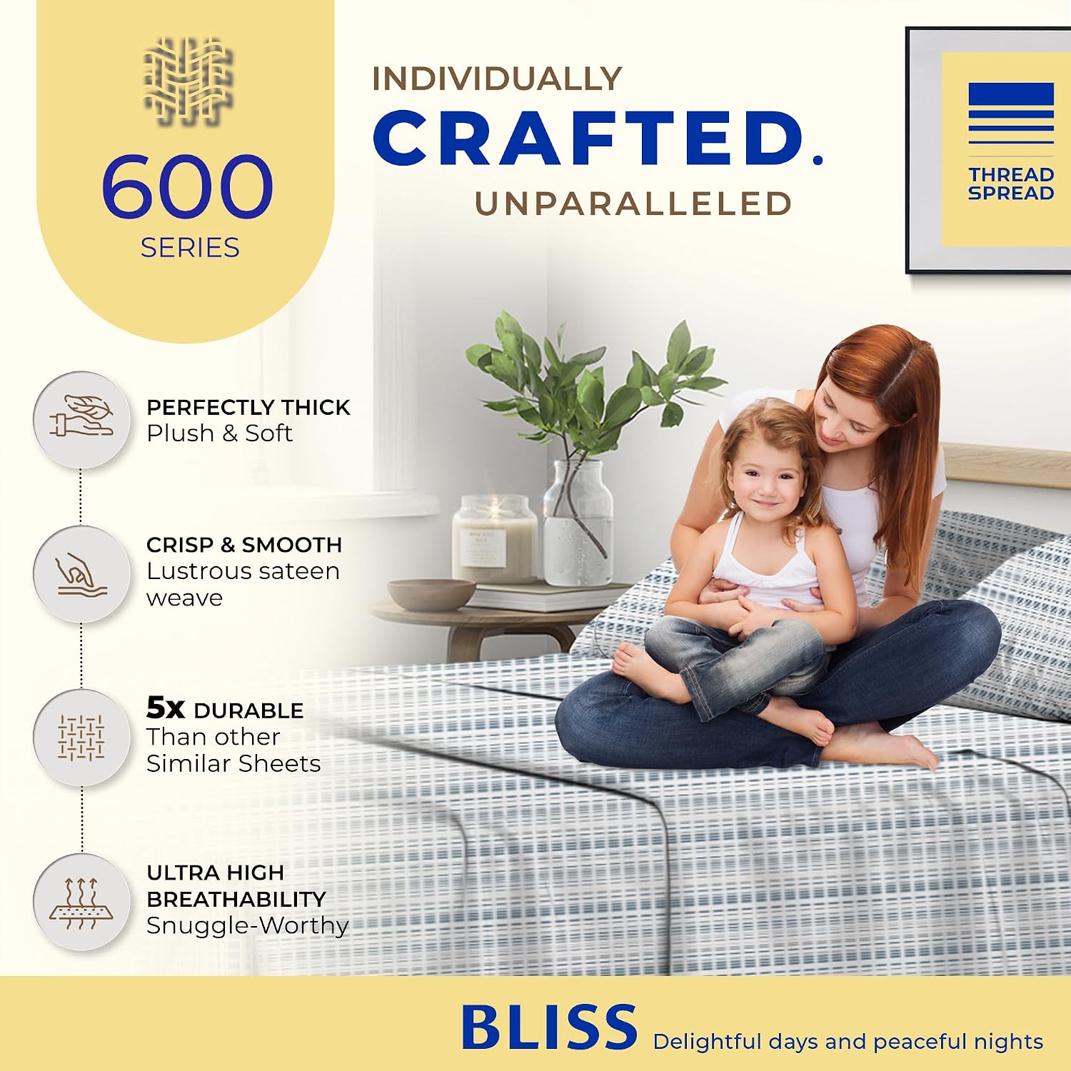 JUEGO DE SÁBANAS THREAD SPREAD EGYPTIAN COTTON KING SIZE 4 PIEZAS RAYAS PUNTEADAS - 5