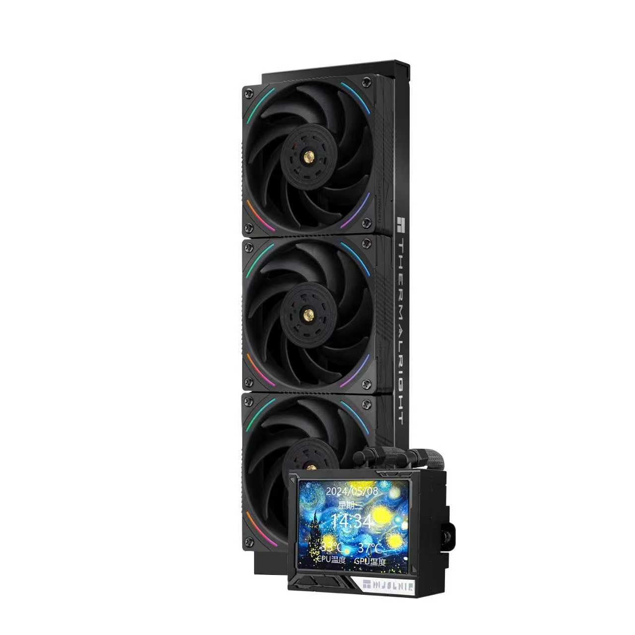 ENFRIADOR LÍQUIDO PARA CPU THERMALRIGHT MJOLNIR VISION 360 ARGB CON PANTALLA LCD 3.5 PULGADAS - 1