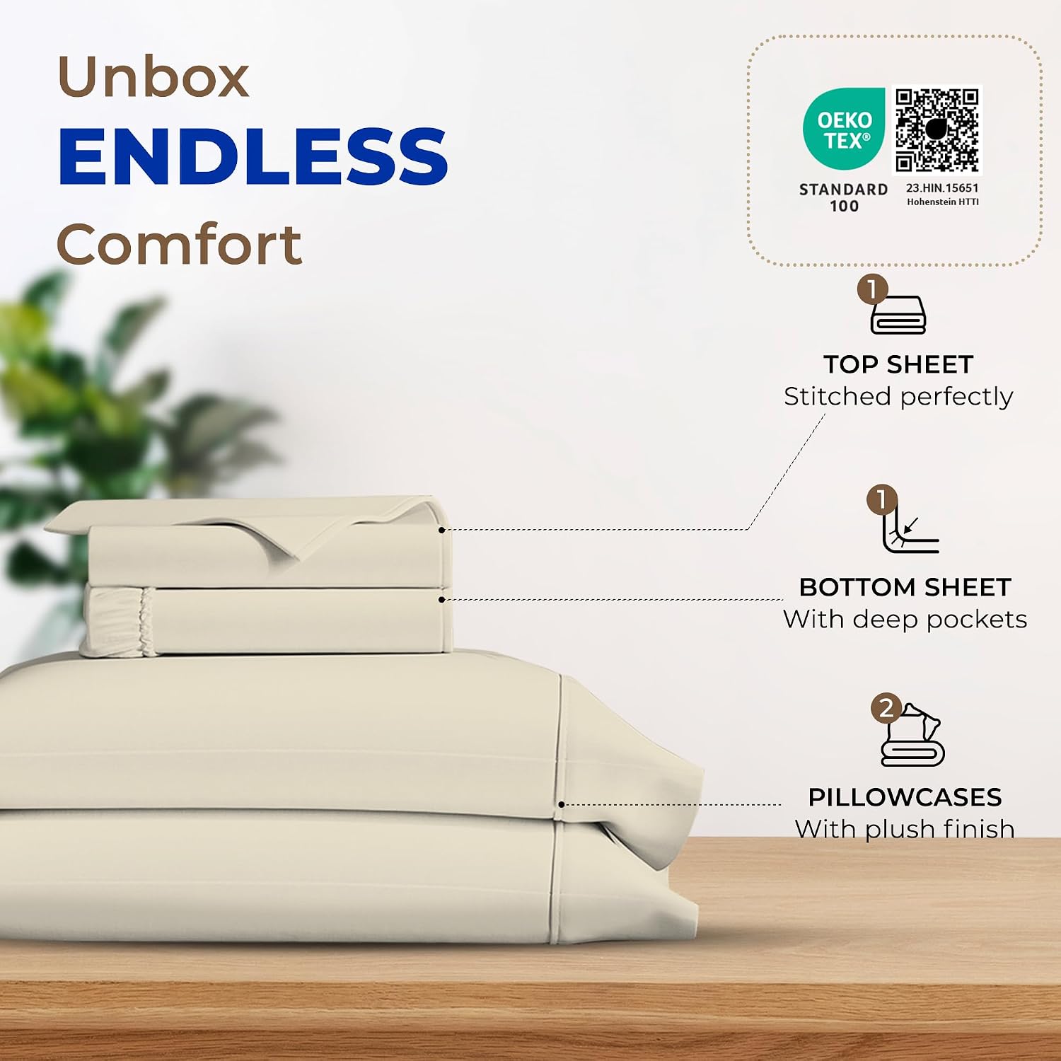 JUEGO DE SÁBANAS THREAD SPREAD EGYPTIAN COTTON KING SIZE 4 PIEZAS MARFIL - 3