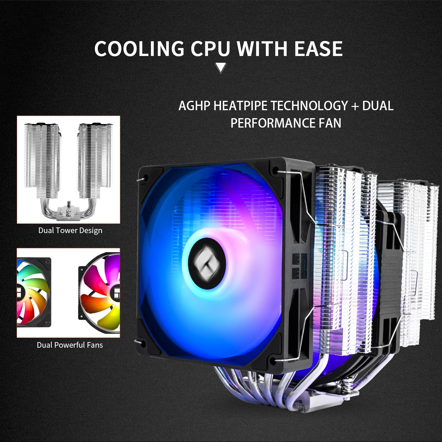 ENFRIADOR DE CPU THERMALRIGHT PEERLESS ASSASSIN 140 SE ARGB DOBLE TORRE CON VENTILADORES - 3