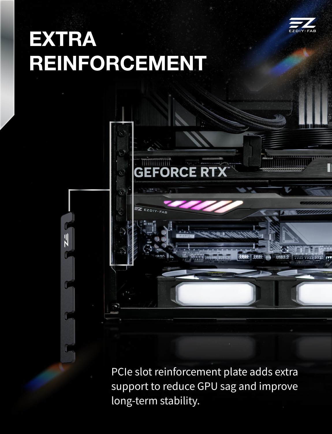 SOPORTE PARA GPU EZDIY-FAB VH90 ARGB AJUSTABLE NEGRO - 5
