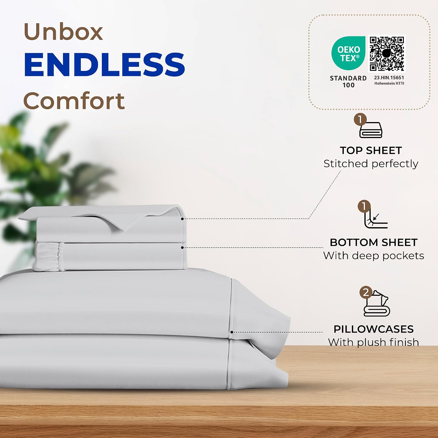 JUEGO DE SÁBANAS THREAD SPREAD EGYPTIAN COTTON KING SIZE 4 PIEZAS SILVER - 3