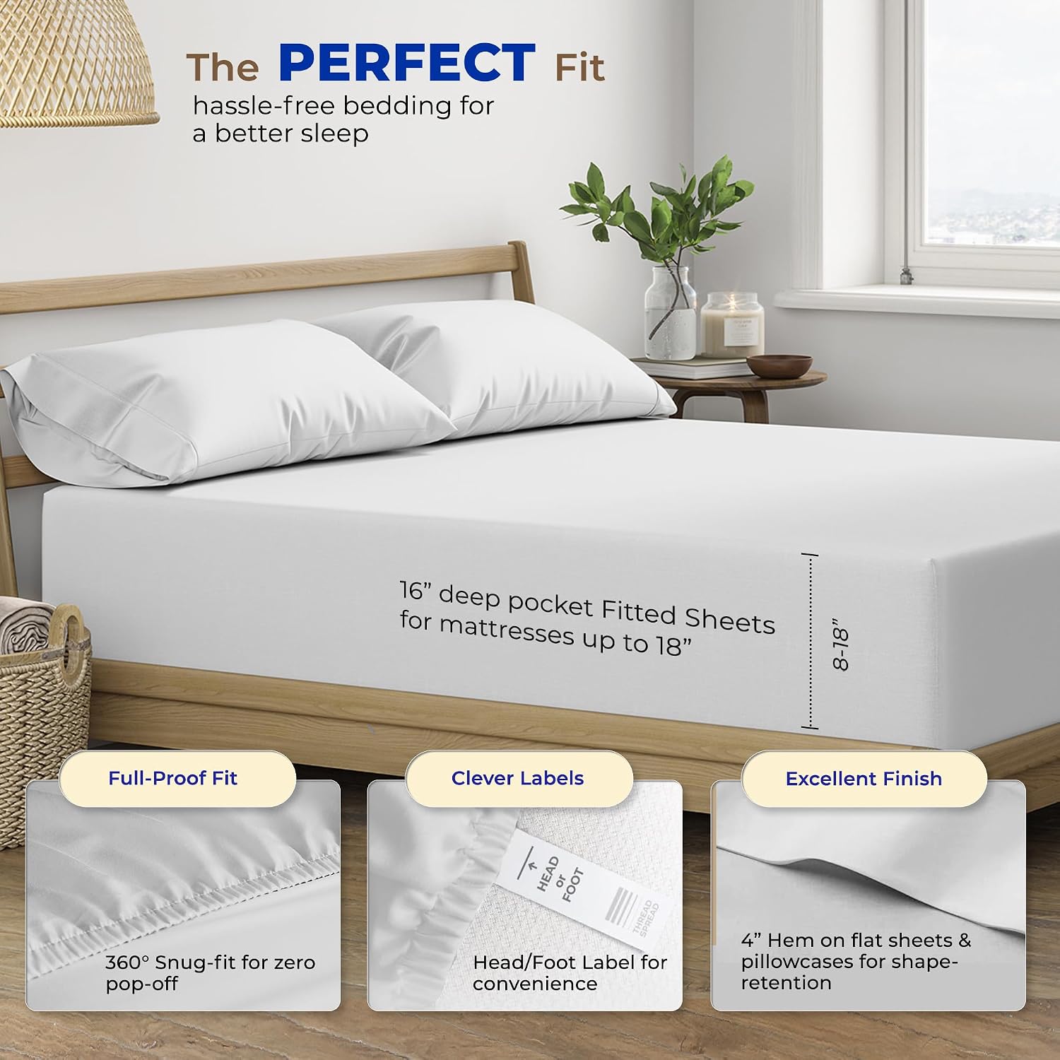 JUEGO DE SÁBANAS THREAD SPREAD EGYPTIAN COTTON KING SIZE 4 PIEZAS SILVER - 4