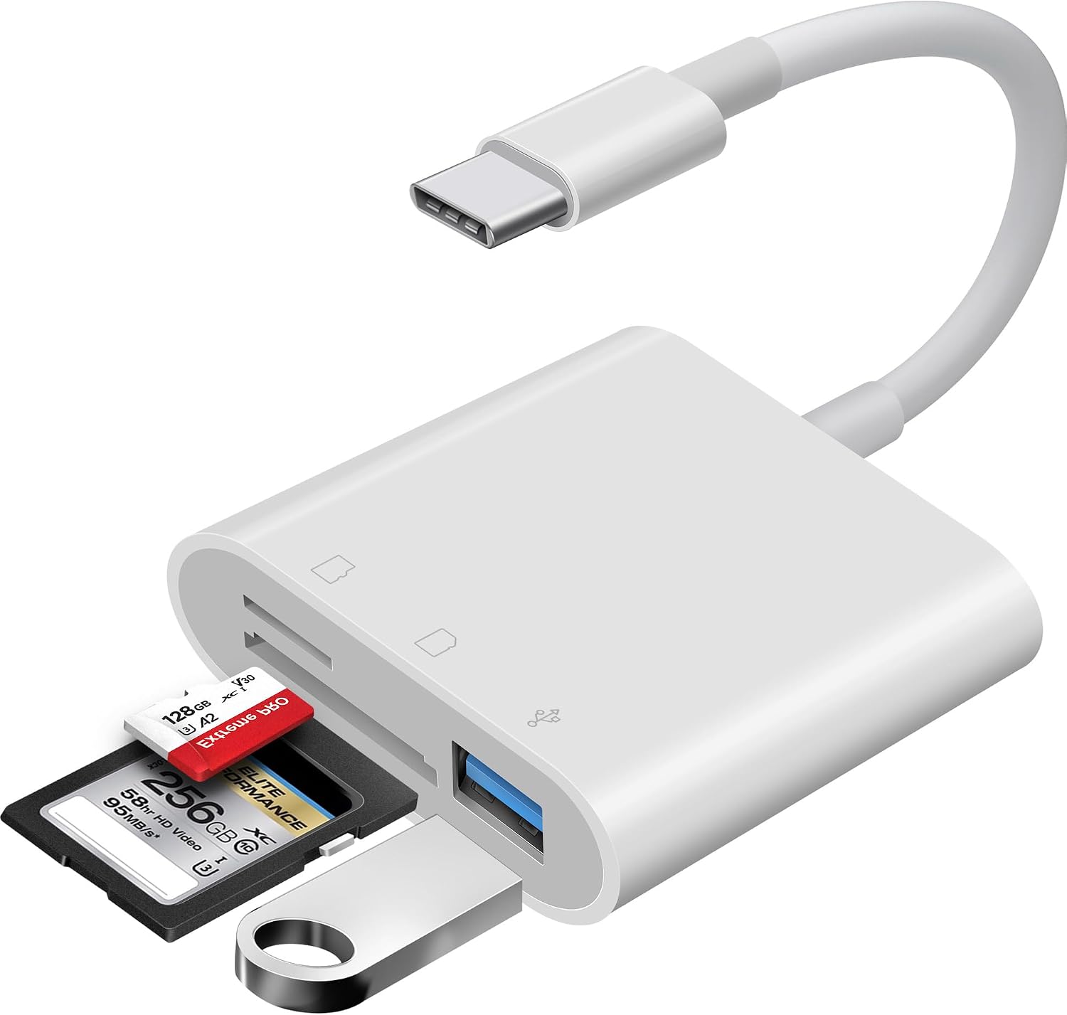 LECTOR DE TARJETAS WNXSLOAD USB-C 3 EN 1 PARA SD, MICRO SD Y USB - 1