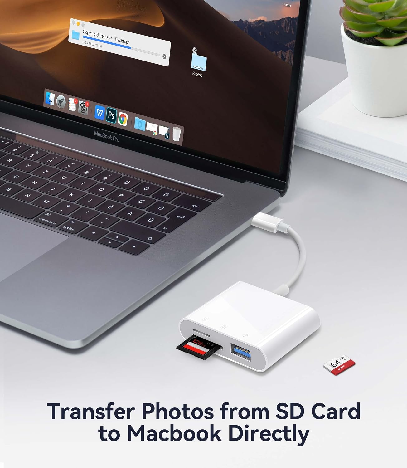 LECTOR DE TARJETAS WNXSLOAD USB-C 3 EN 1 PARA SD, MICRO SD Y USB - 4
