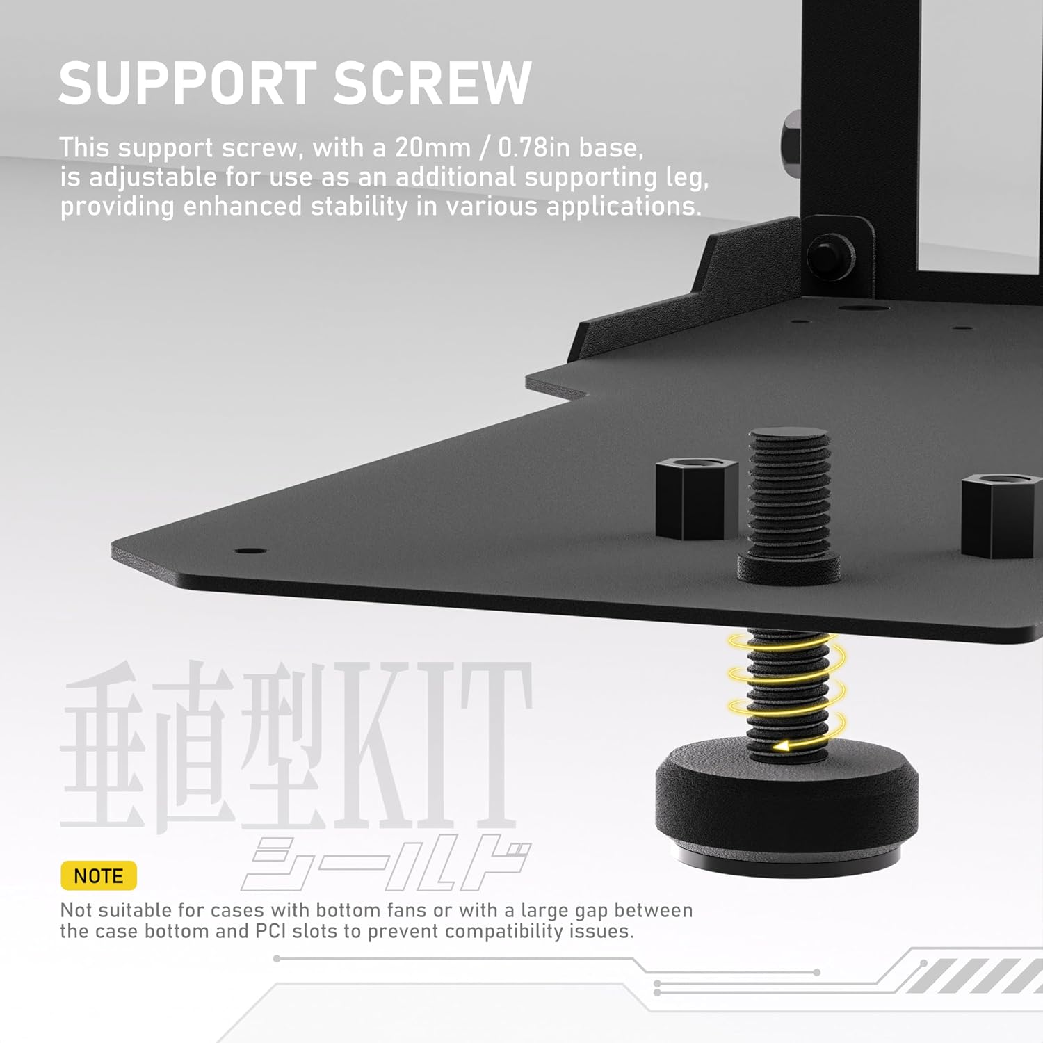 MONTURA VERTICAL PARA GPU EZDIY-FAB SHIELD CON CABLE RISER PCIE 4.0 DE 115MM NEGRO - 5