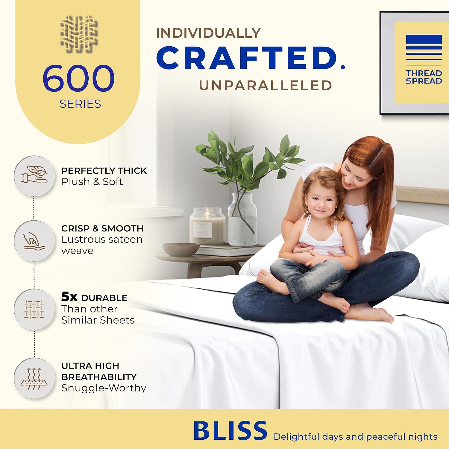 JUEGO DE SÁBANAS THREAD SPREAD EGYPTIAN COTTON KING SIZE 4 PIEZAS BLANCO CON RAYAS - 5
