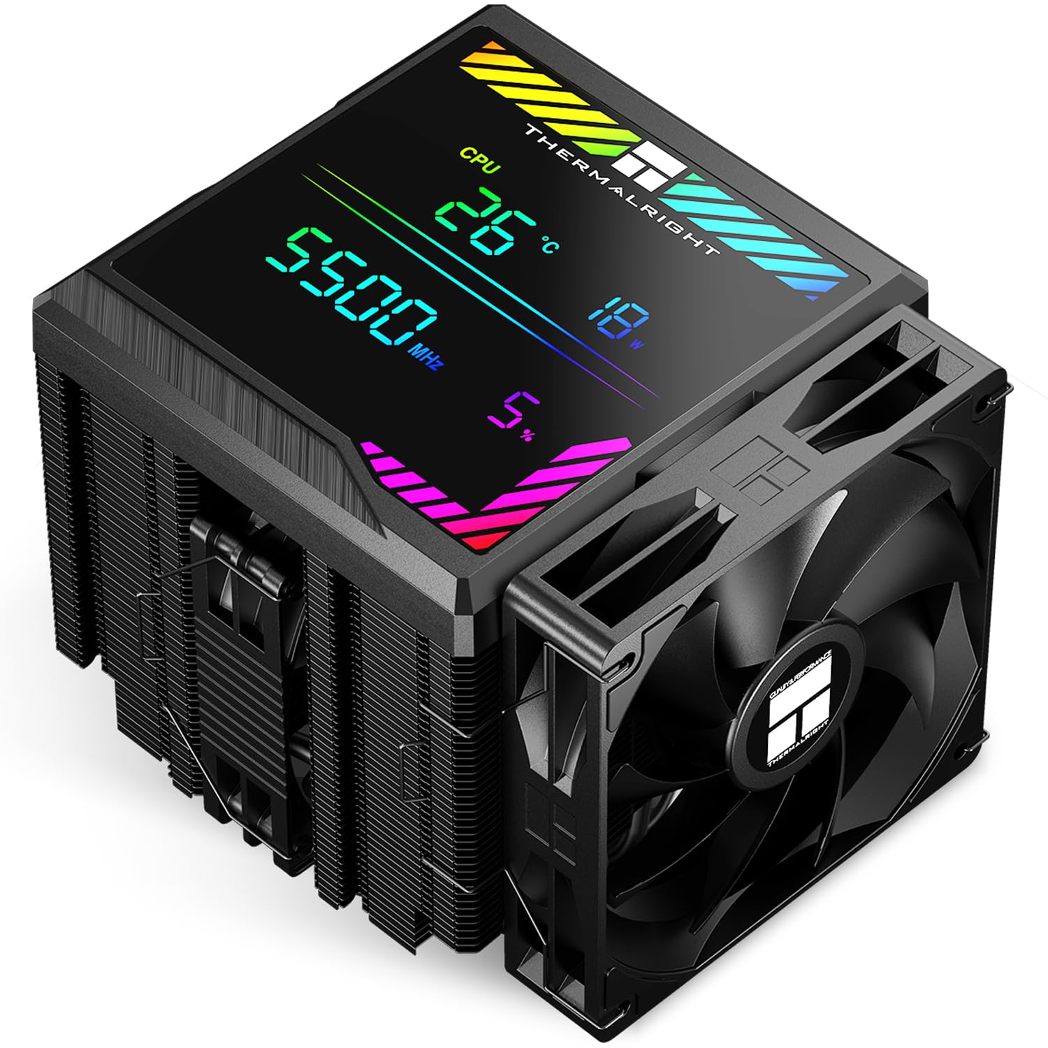 ENFRIADOR DE CPU THERMALRIGHT PEERLESS ASSASSIN 140 DIGITAL BLACK CON PANTALLA DIGITAL - 1