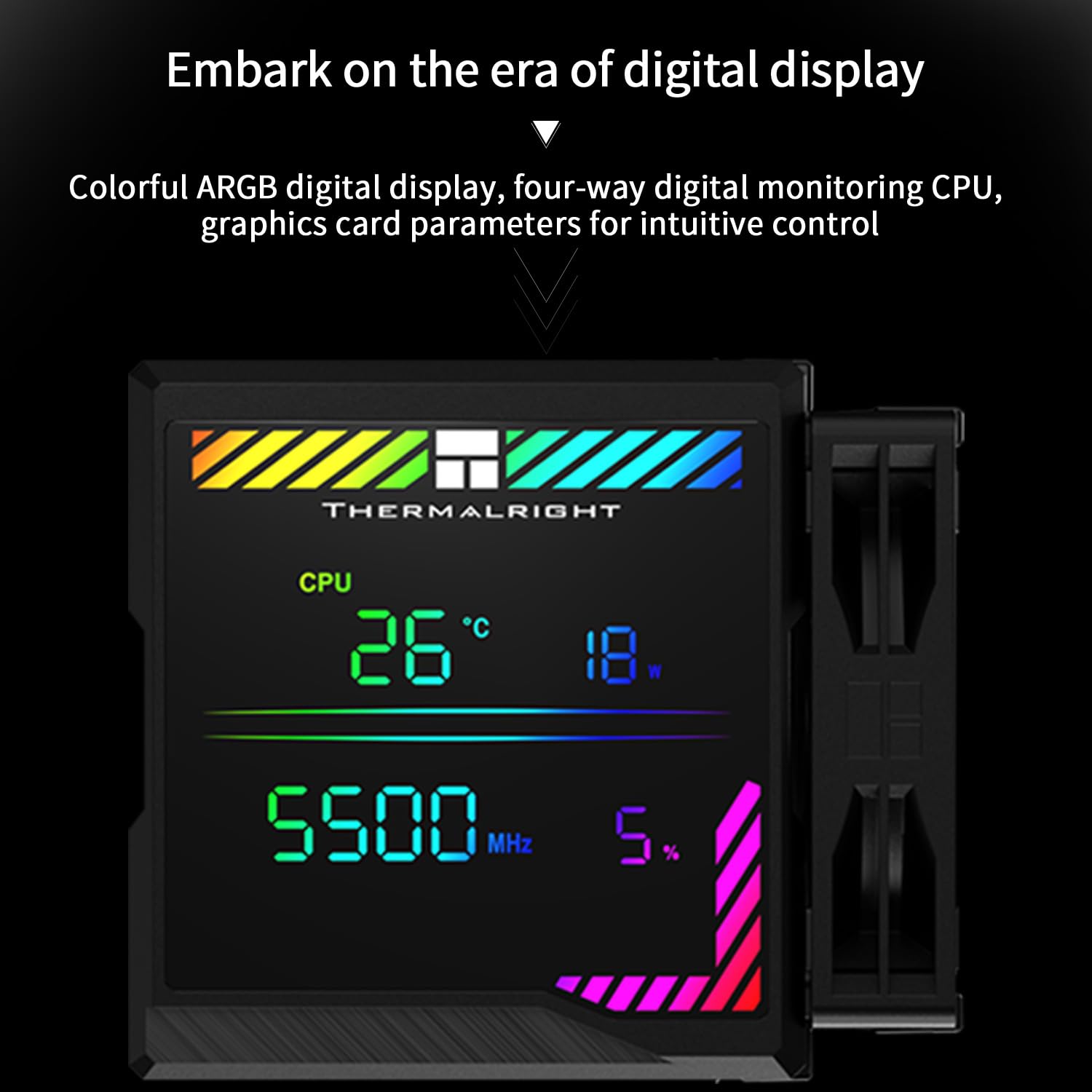 ENFRIADOR DE CPU THERMALRIGHT PEERLESS ASSASSIN 140 DIGITAL BLACK CON PANTALLA DIGITAL - 2