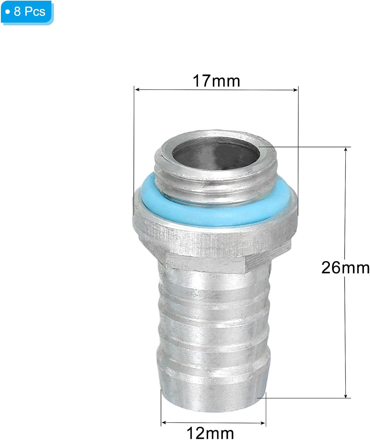 CONECTORES PARA REFRIGERACIÓN LÍQUIDA UXCELL G1/4 CON BOQUILLA DE 12MM OD 8 UNIDADES - 2