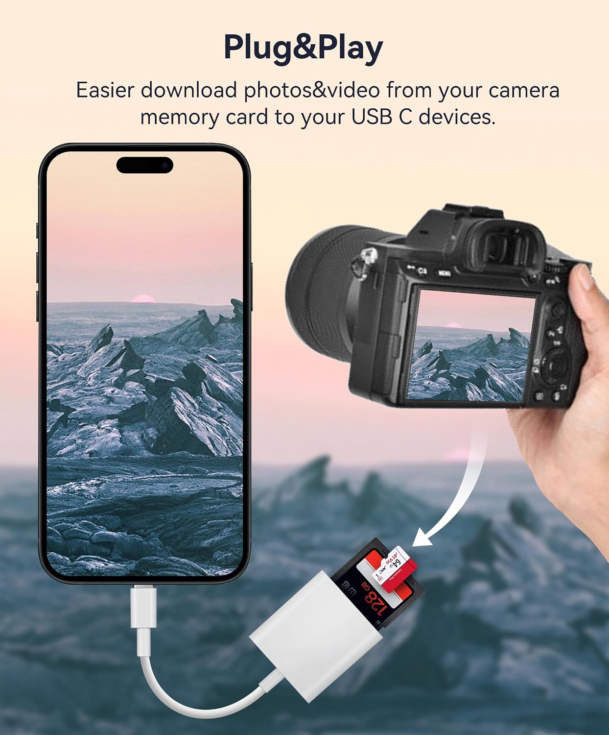 LECTOR DE TARJETAS SD USB C WNXSLOAD CON RANURAS SD Y MICROSD PARA IPHONE 15 16 Y MACBOOK - 3