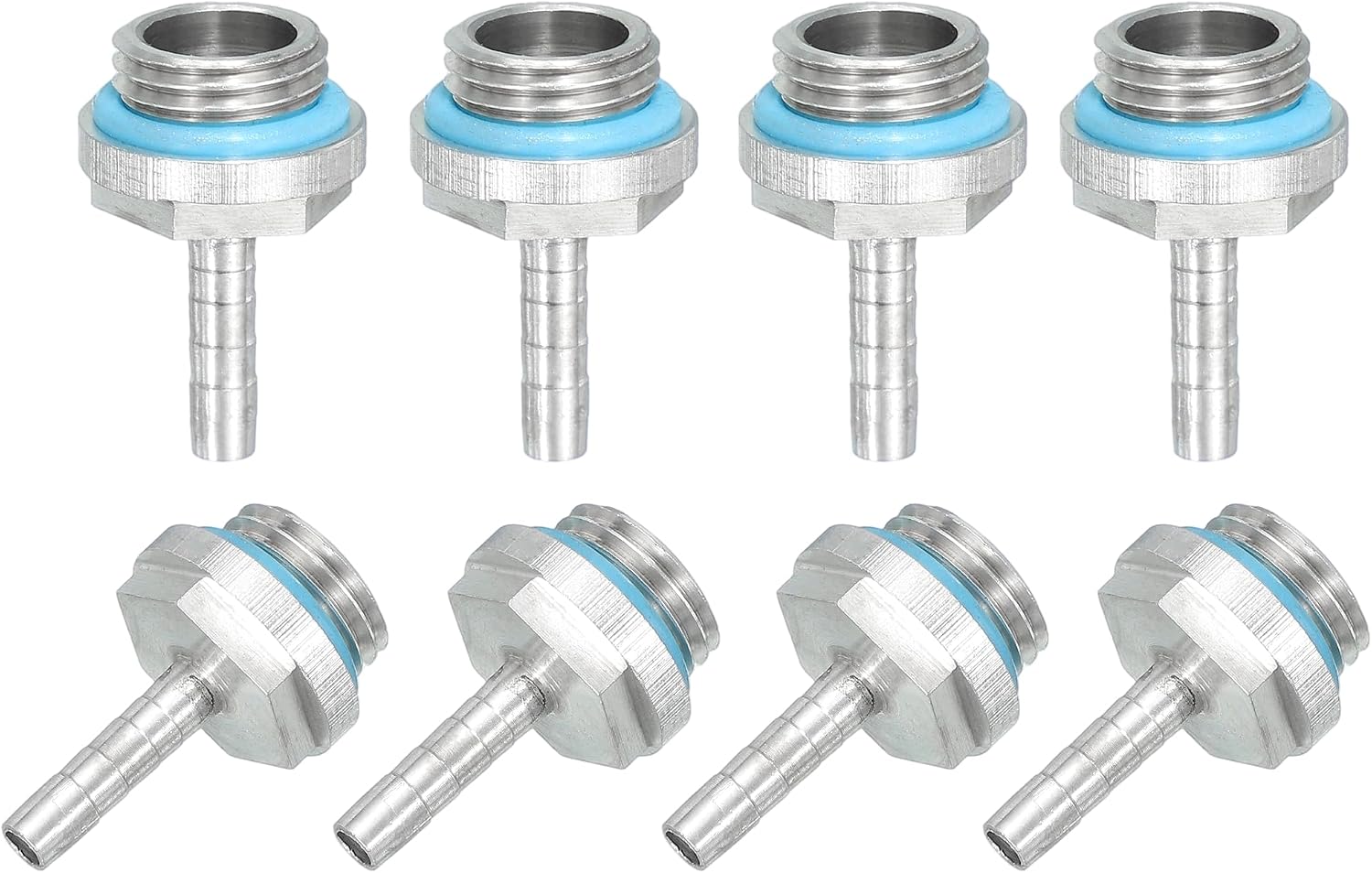 CONECTORES PARA REFRIGERACIÓN LÍQUIDA UXCELL G1/4 CON BOQUILLA 4MM OD PACK 8 - 1