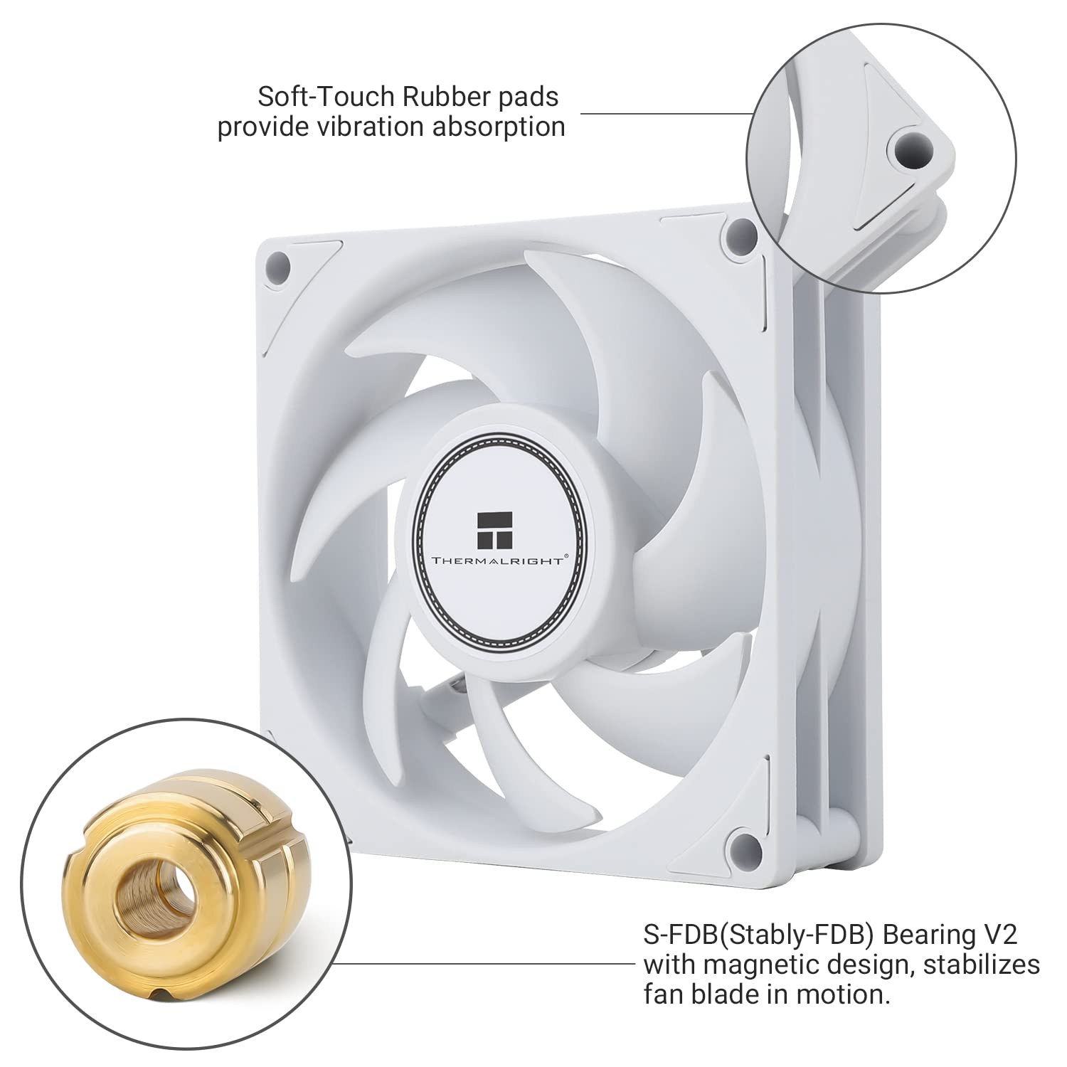 COOLER PARA CPU THERMALRIGHT TL-B8W 80MM BLANCO 2200RPM - 3