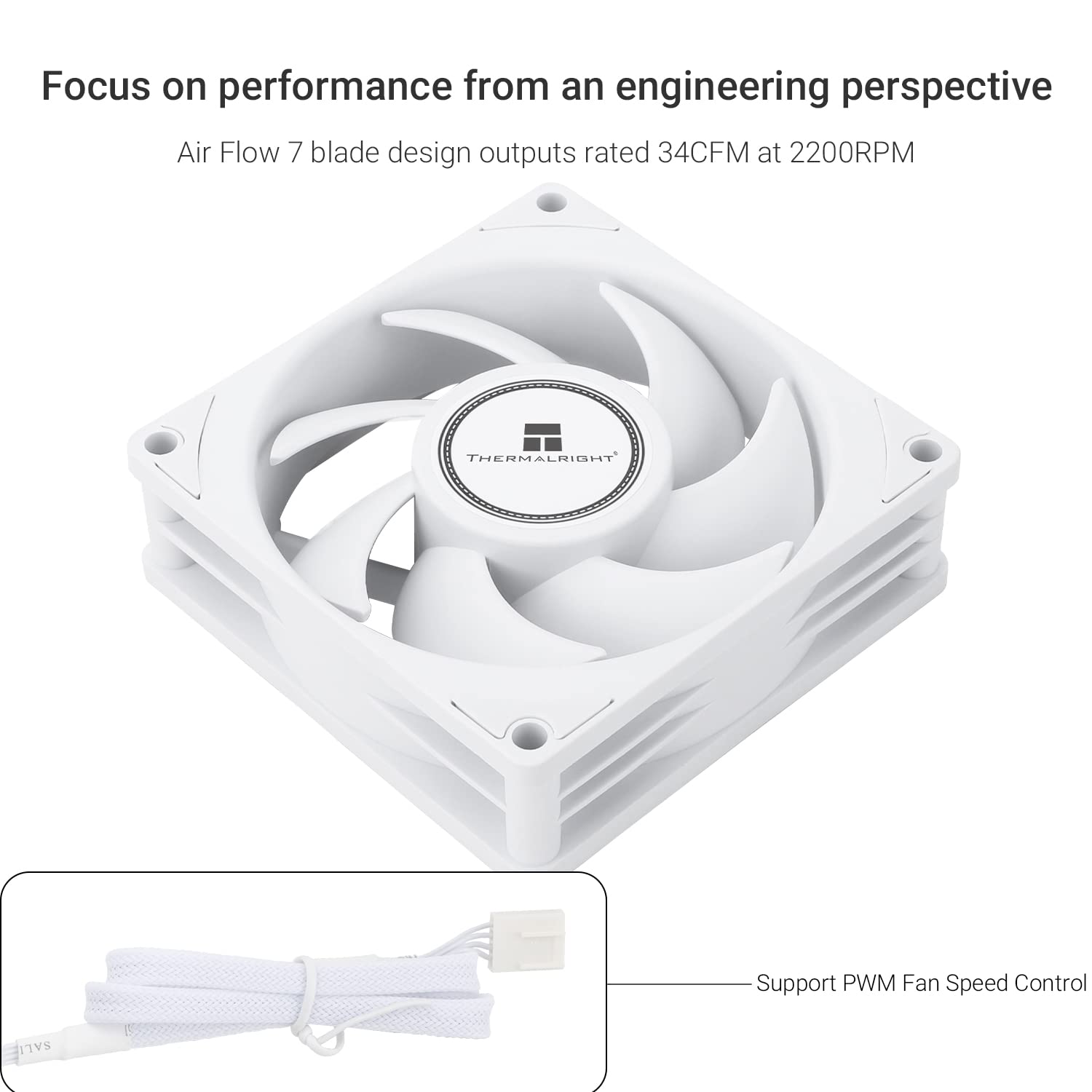 COOLER PARA CPU THERMALRIGHT TL-B8W 80MM BLANCO 2200RPM - 4