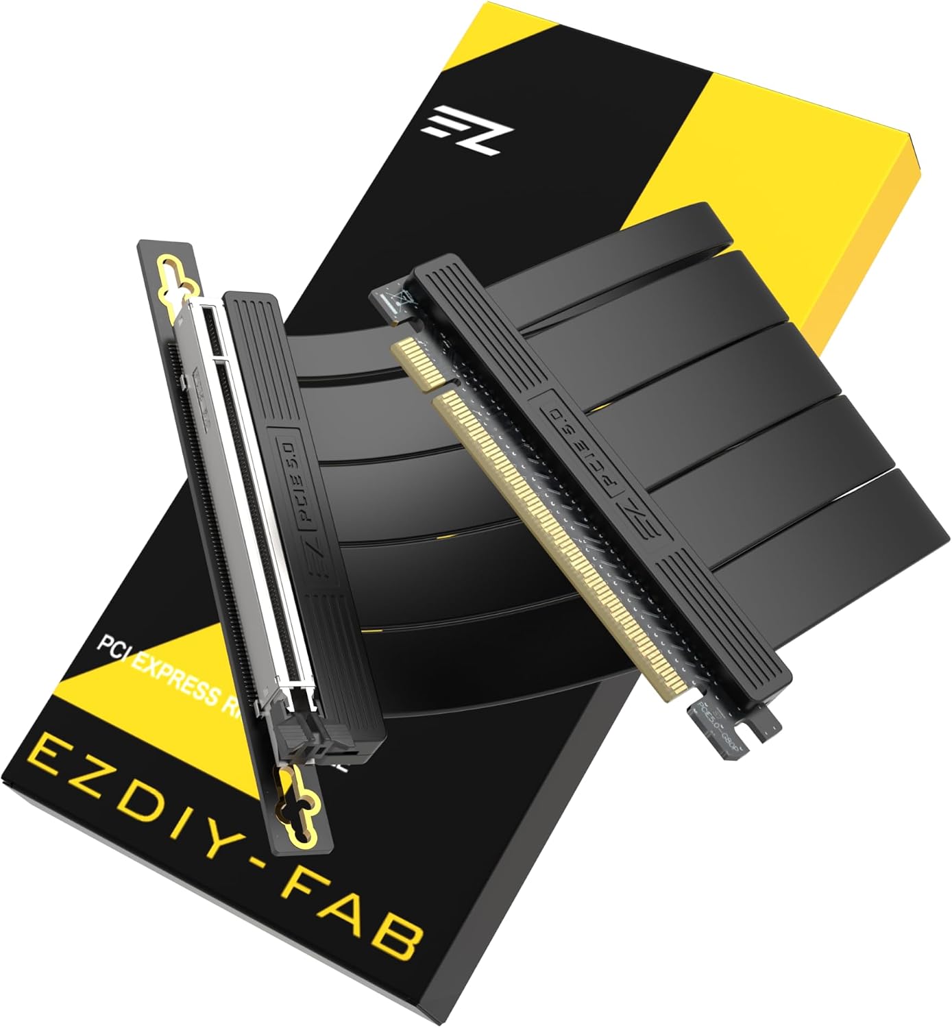 CABLE PCIE 5.0 RISER EZDIY-FAB GEN5 GPU EXTENDER 20CM ÁNGULO RECTO NEGRO - 1