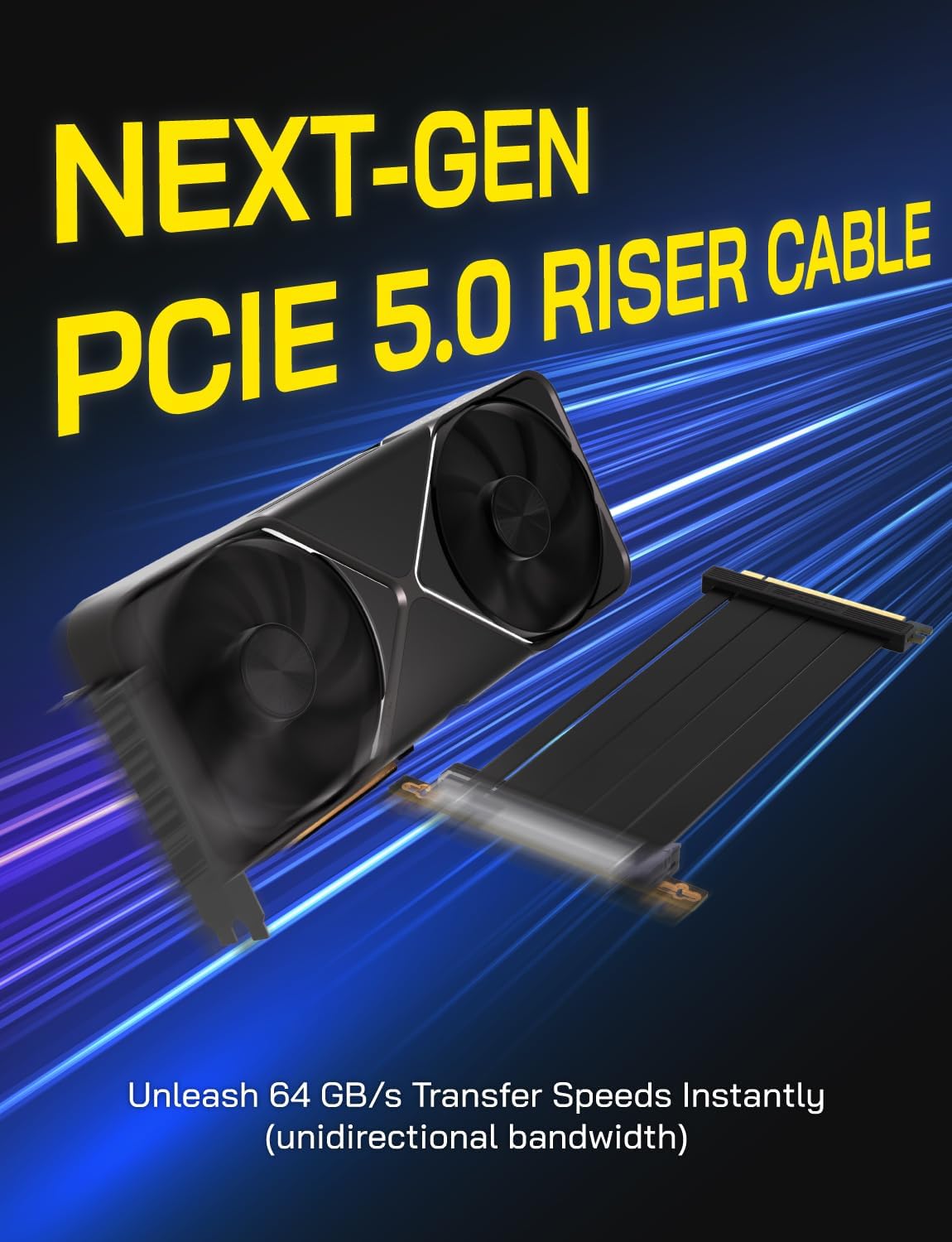 CABLE PCIE 5.0 RISER EZDIY-FAB GEN5 GPU EXTENDER 20CM ÁNGULO RECTO NEGRO - 3